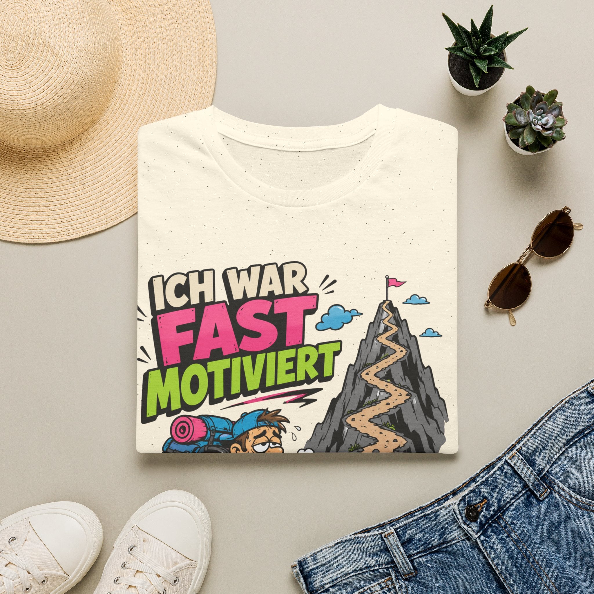 Ich War Fast Motiviert - T-Shirt