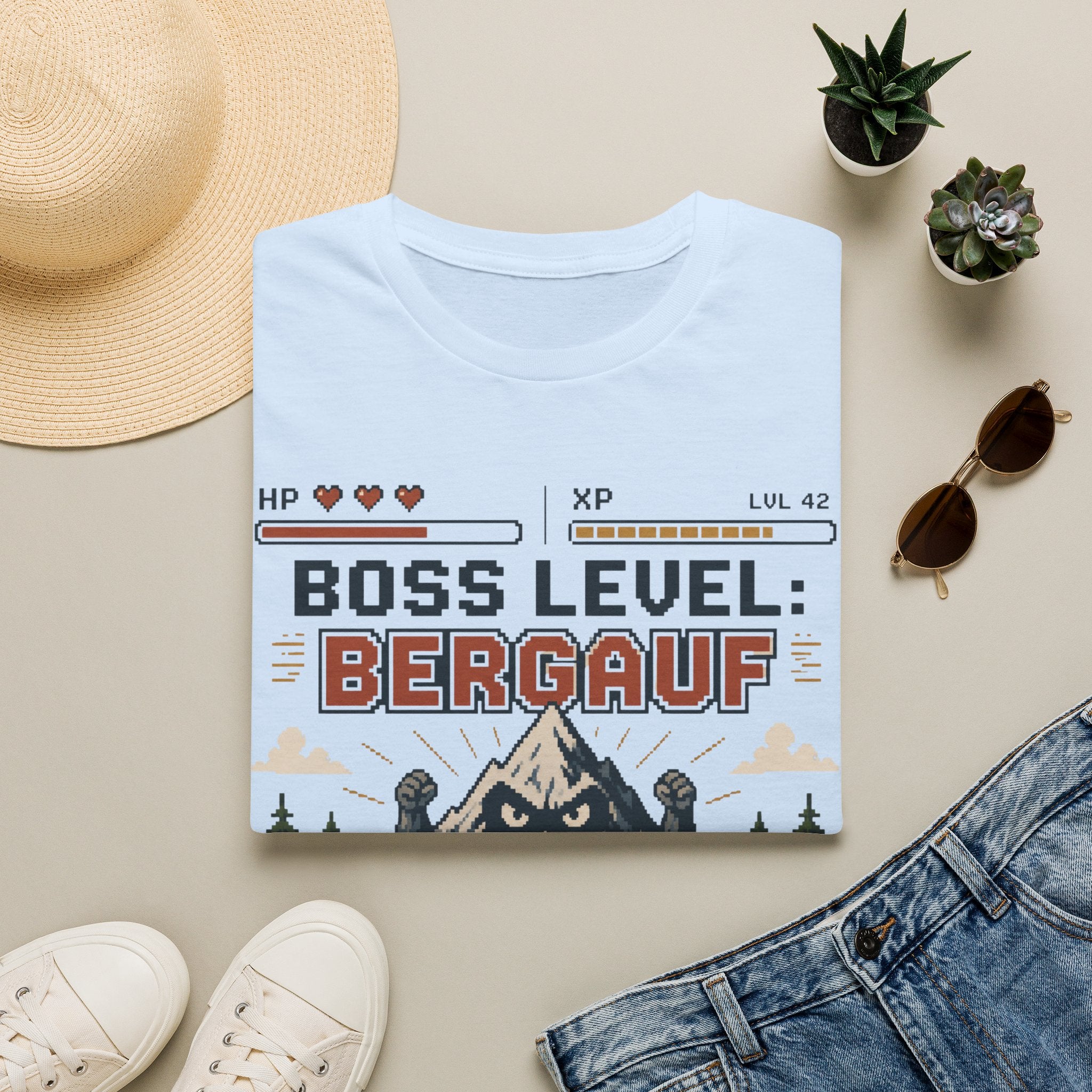 Boss Level Bergauf - T-Shirt