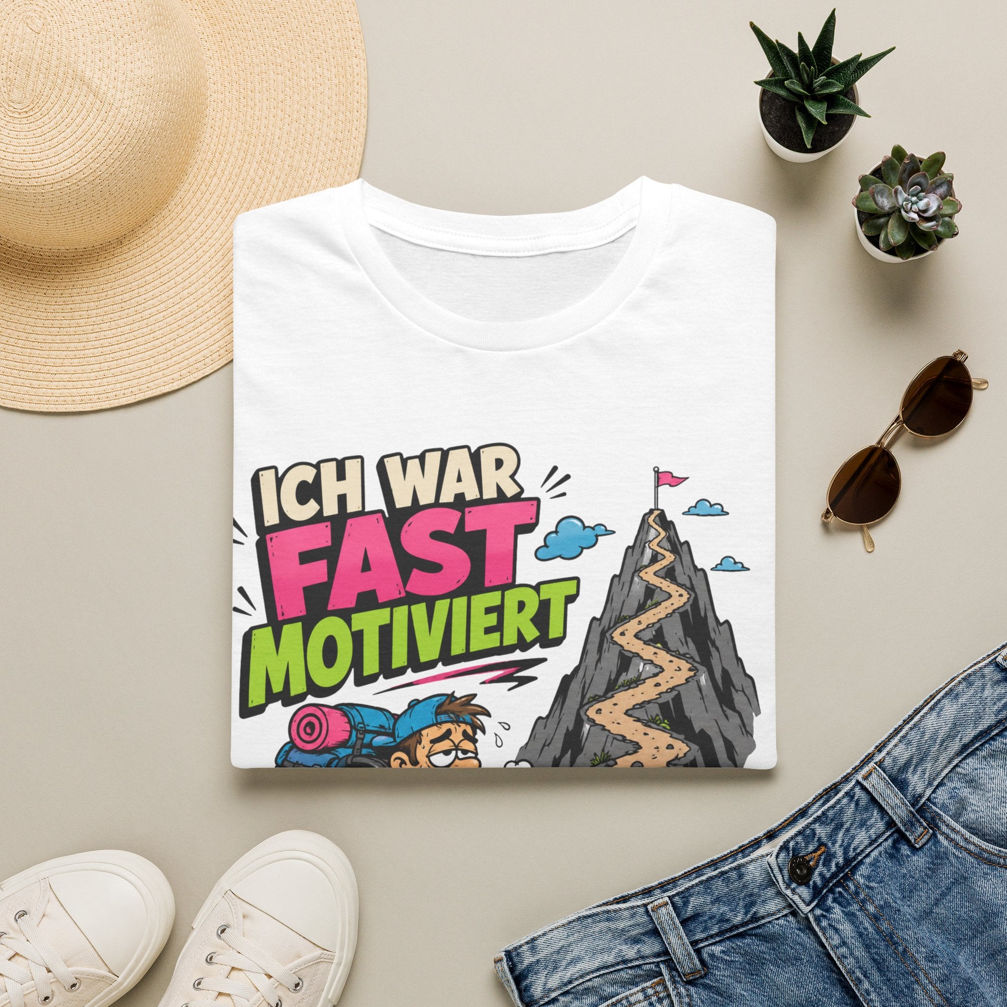 Ich War Fast Motiviert - T-Shirt