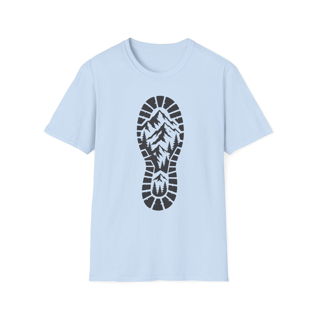Schuhabdruck Berg - T-Shirt