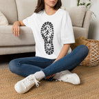 Schuhabdruck Berg - T-Shirt