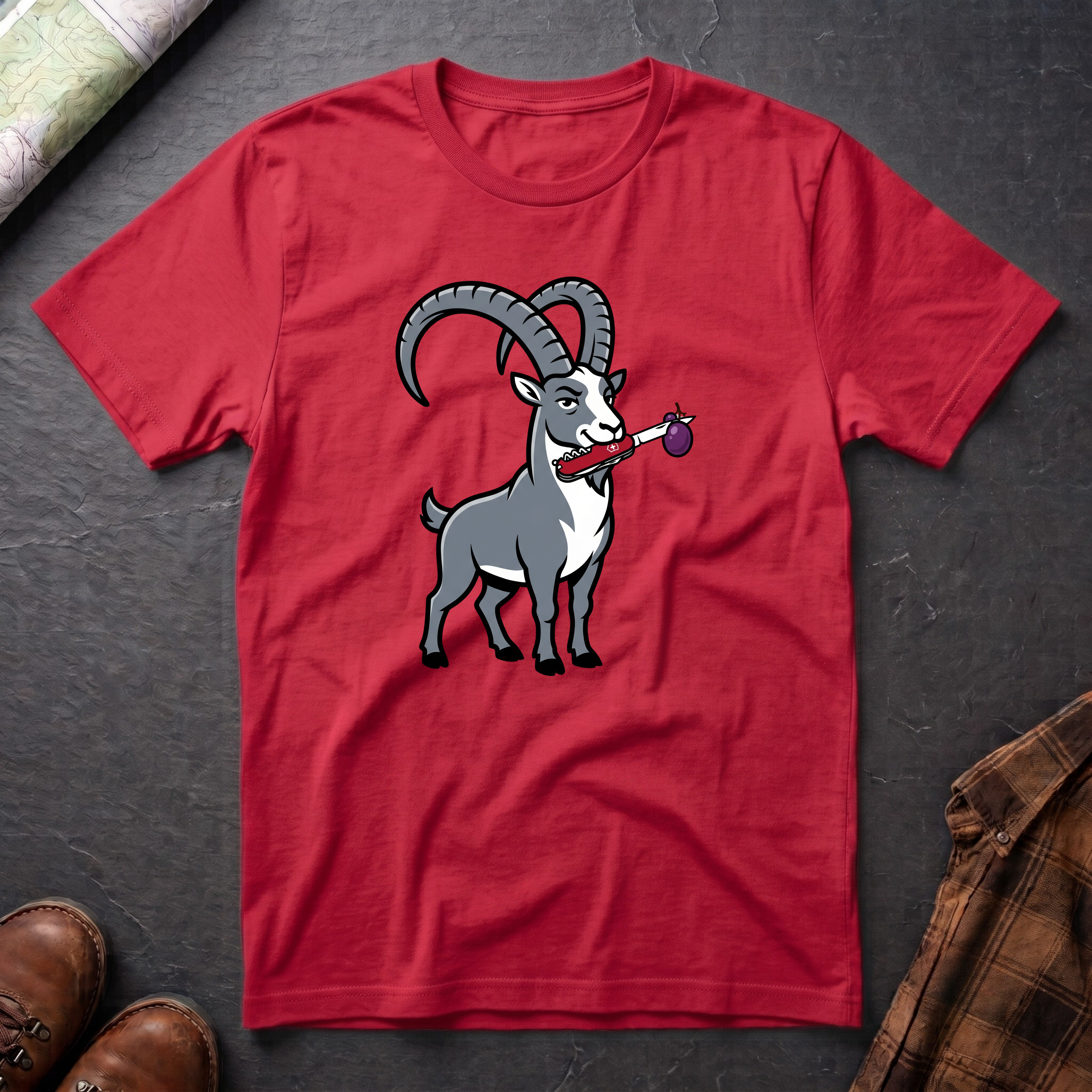 Bergziege Messer - T-Shirt