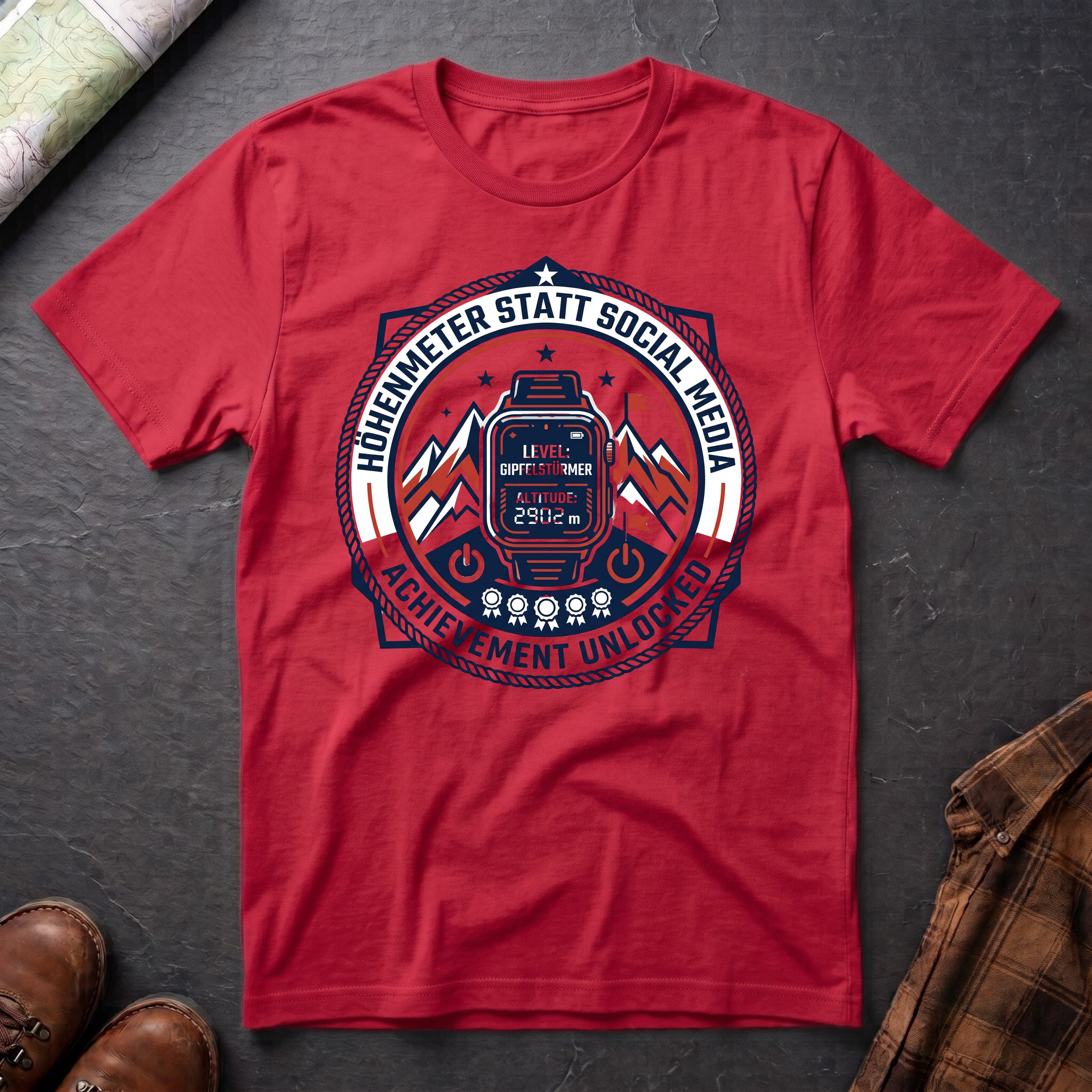 Höhenmeter Social Media - T-Shirt