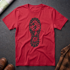 Schuhabdruck Berg - T-Shirt