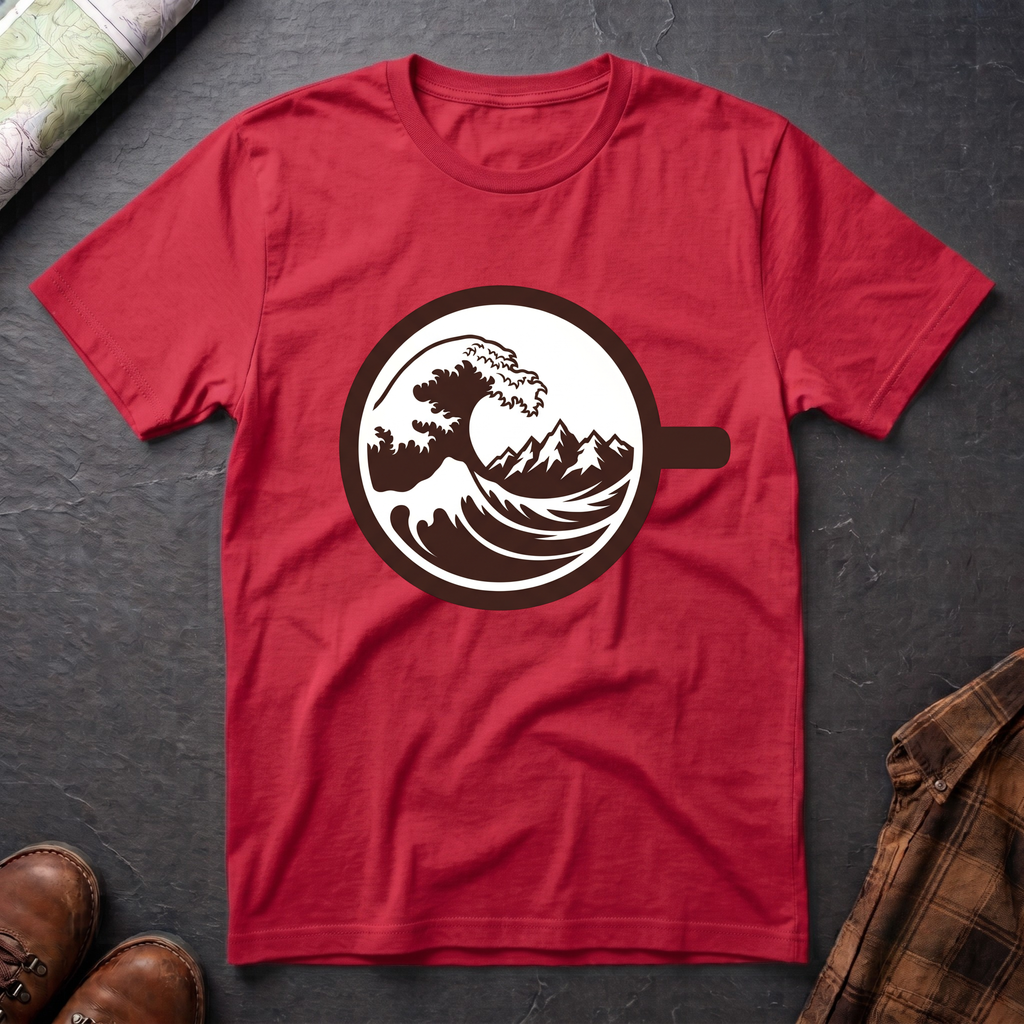 Bergwelle Kaffeetasse - T-Shirt