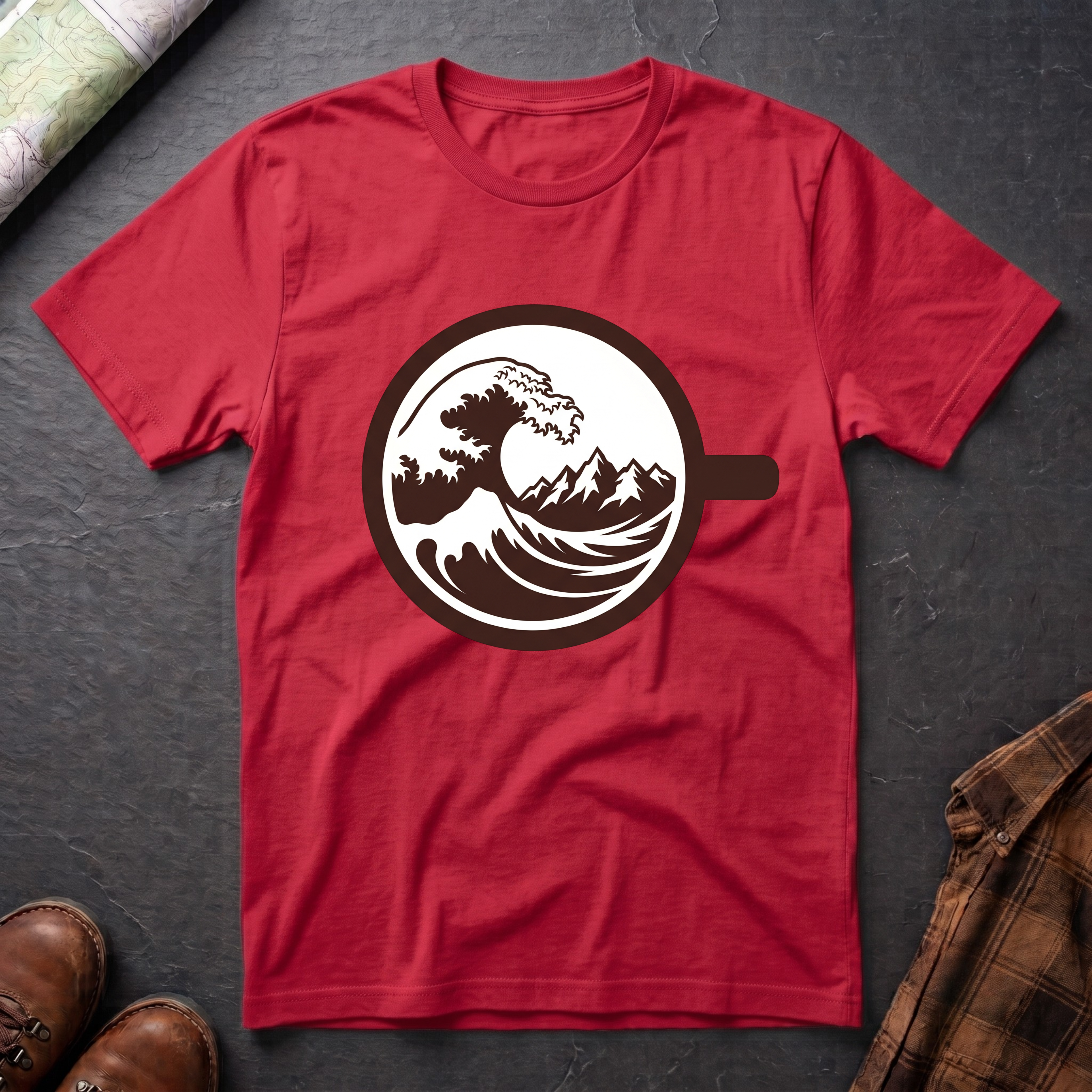 Bergwelle Kaffeetasse - T-Shirt