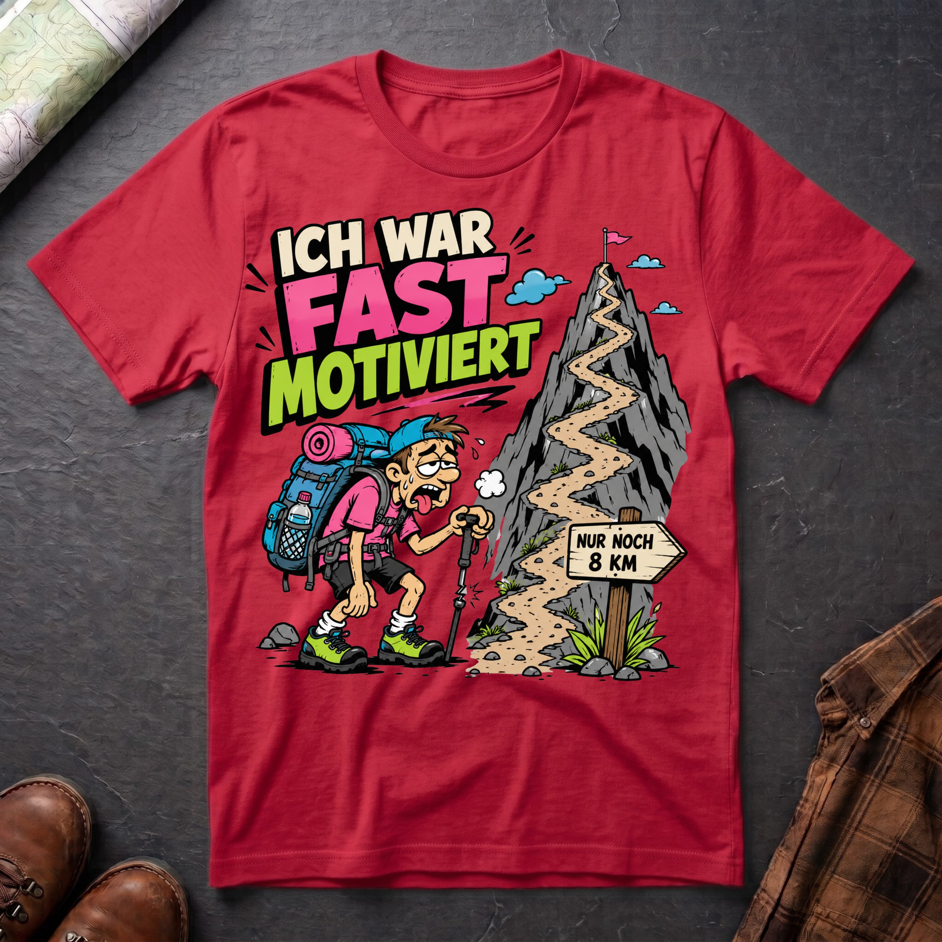 Ich War Fast Motiviert - T-Shirt