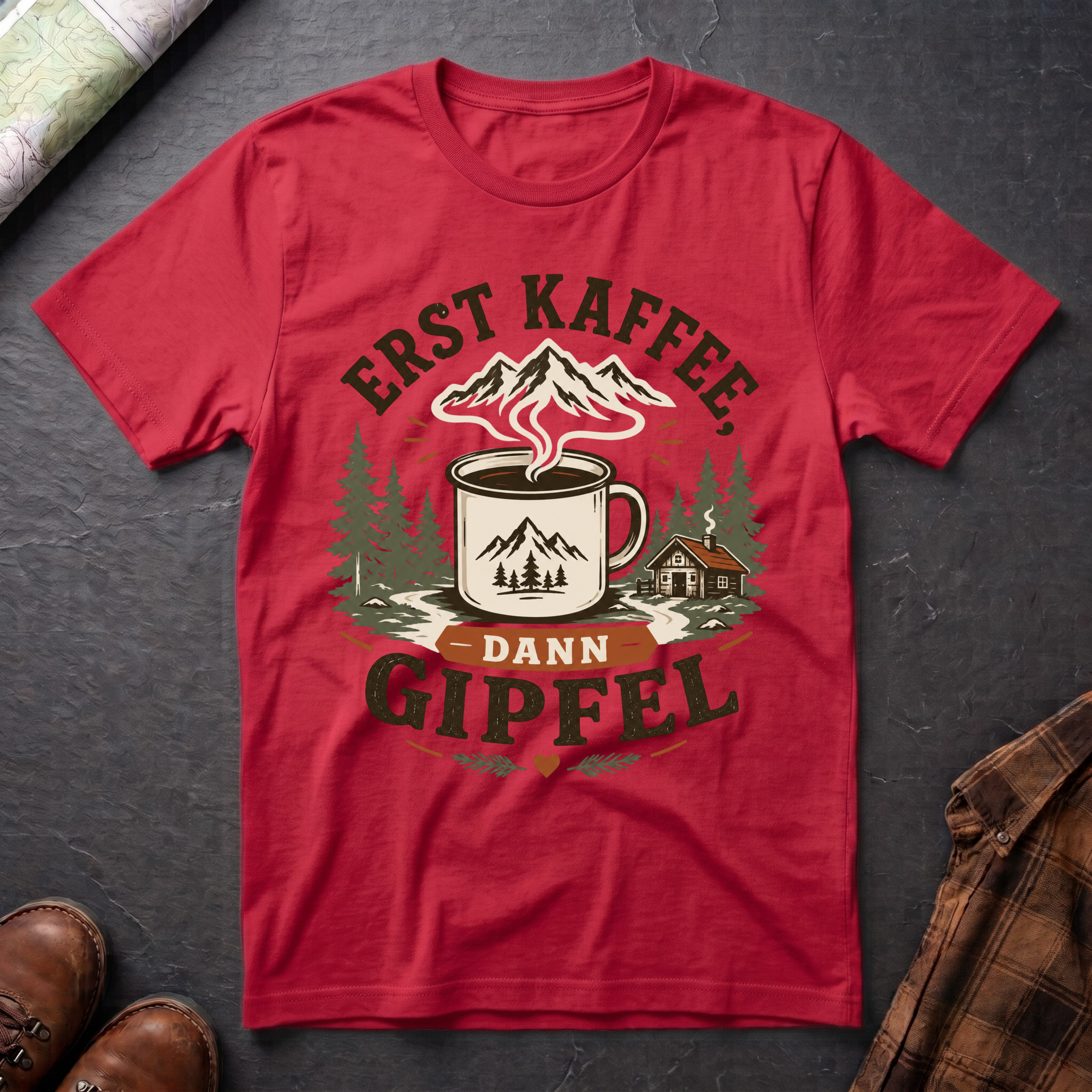 Erst Kaffee dann Gipfel - T-Shirt