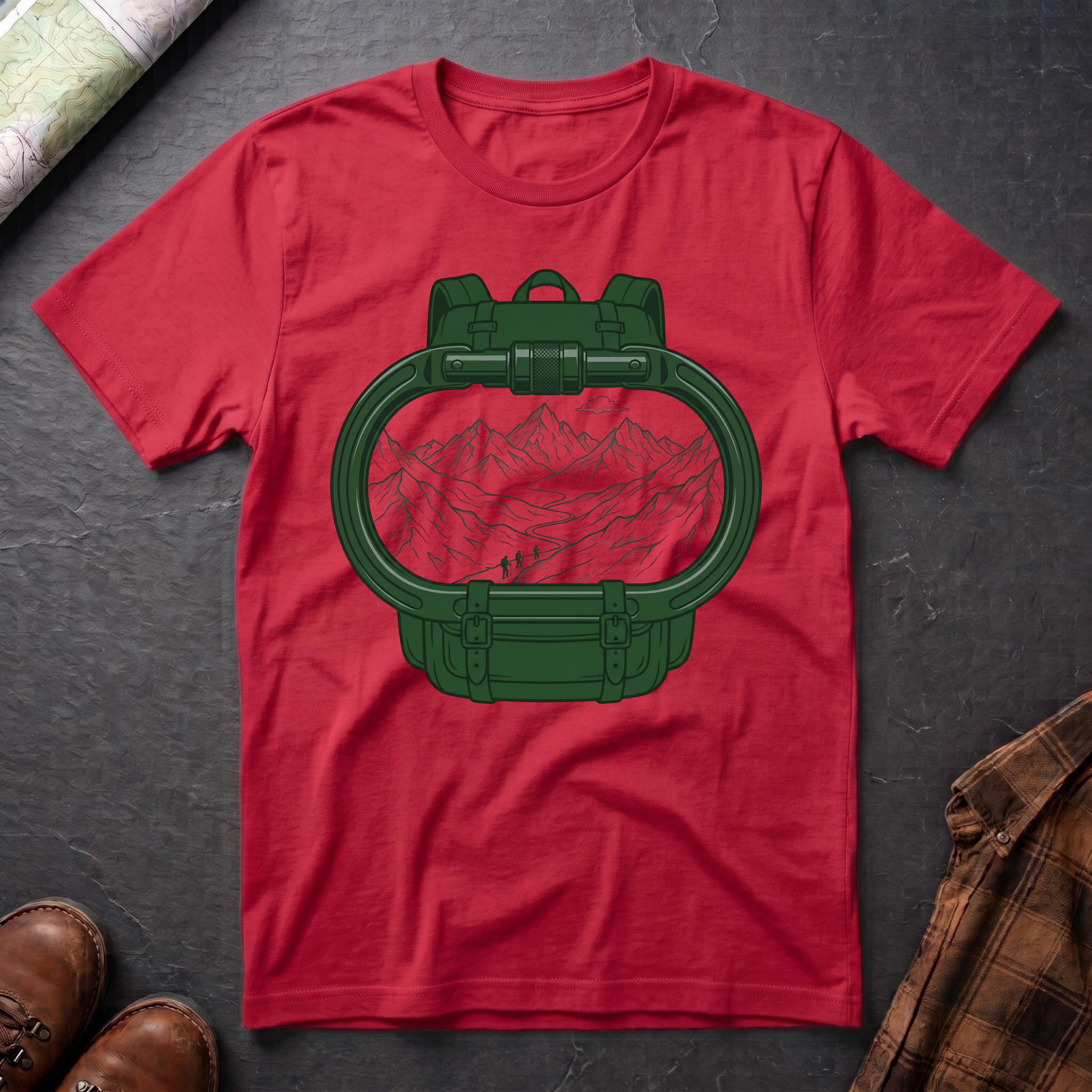 Berg-Karabiner Rucksack - T-Shirt