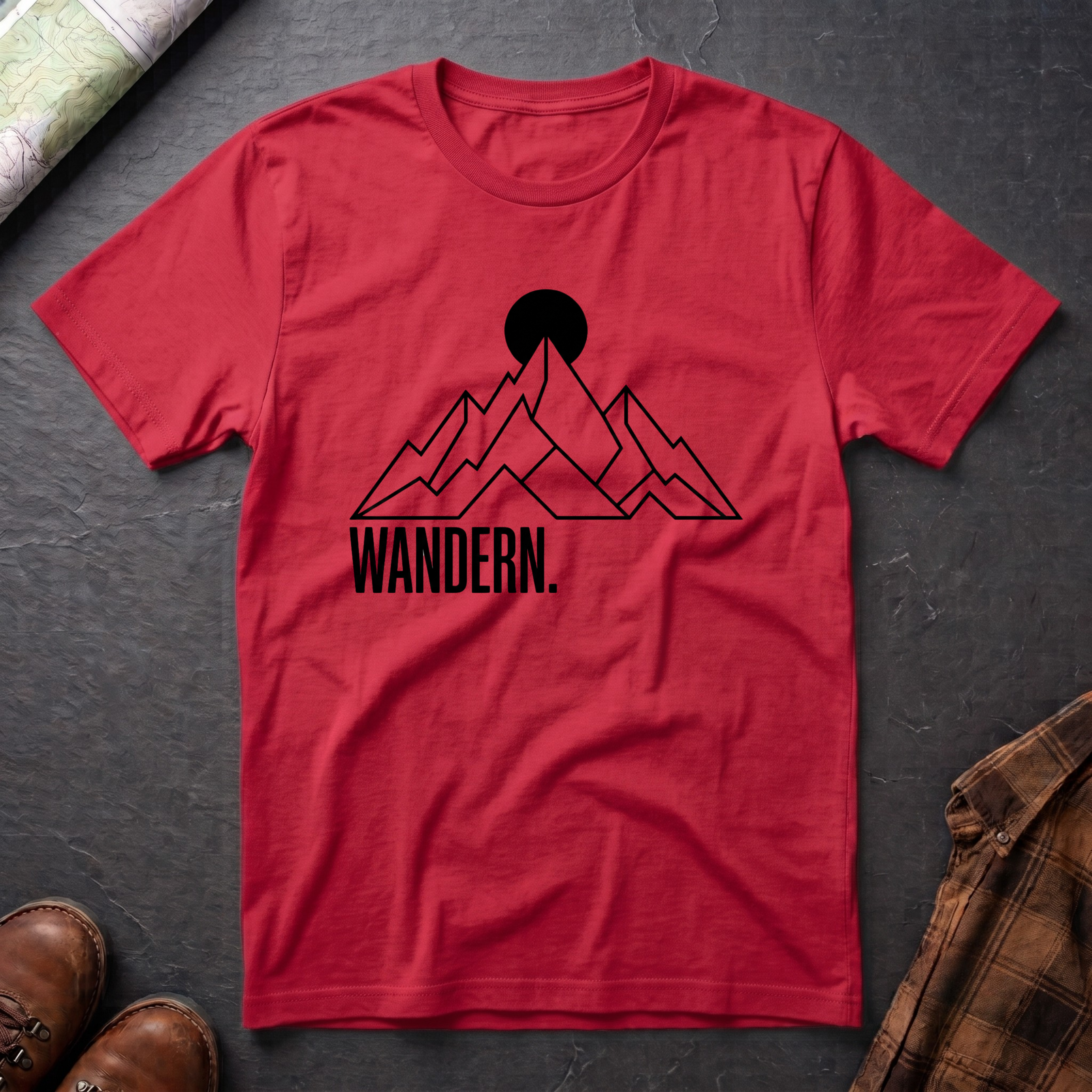 Wandern. Berg Minimal - T-Shirt