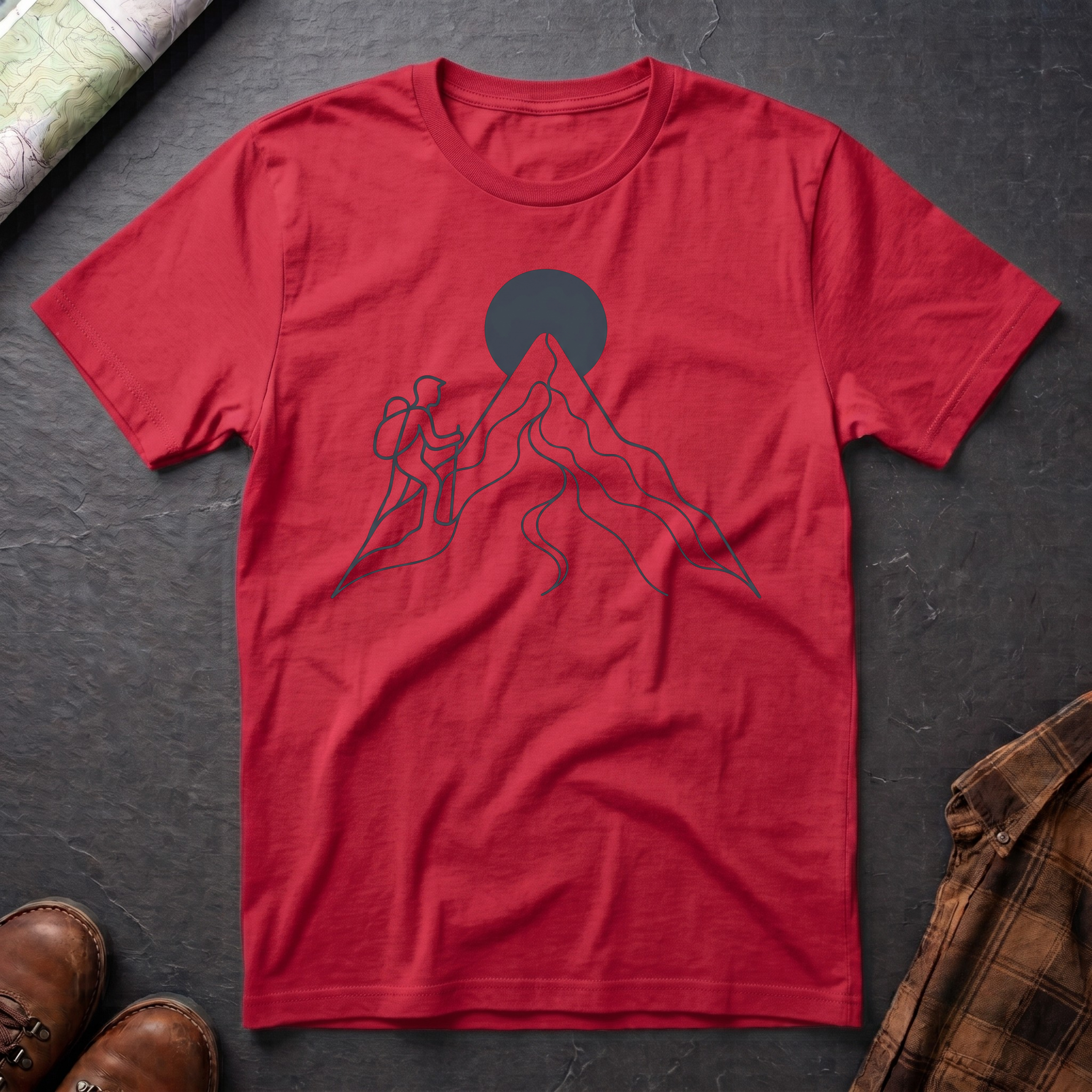 Berg Sonne Minimal - T-Shirt