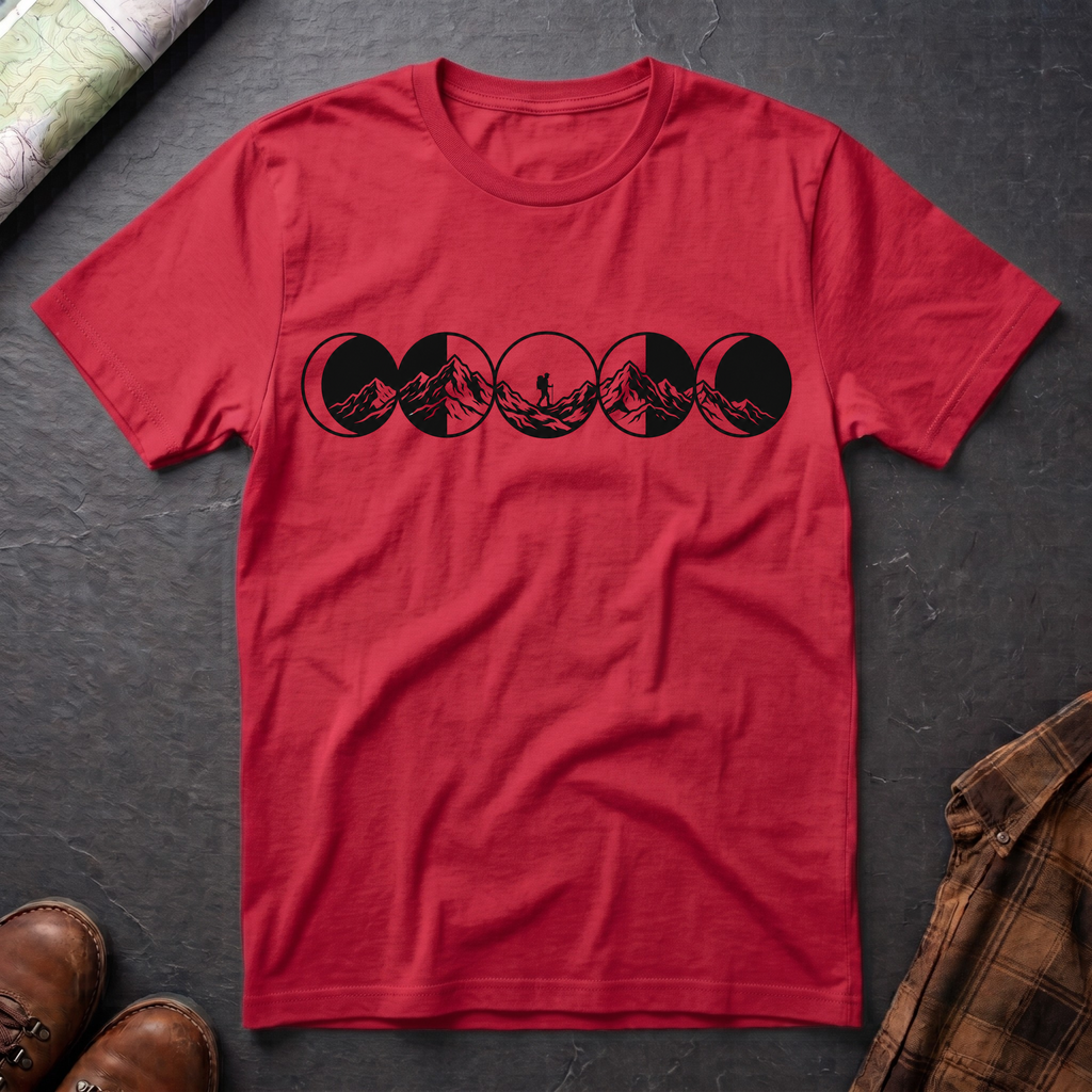 Mondphasen Wandern - T-Shirt