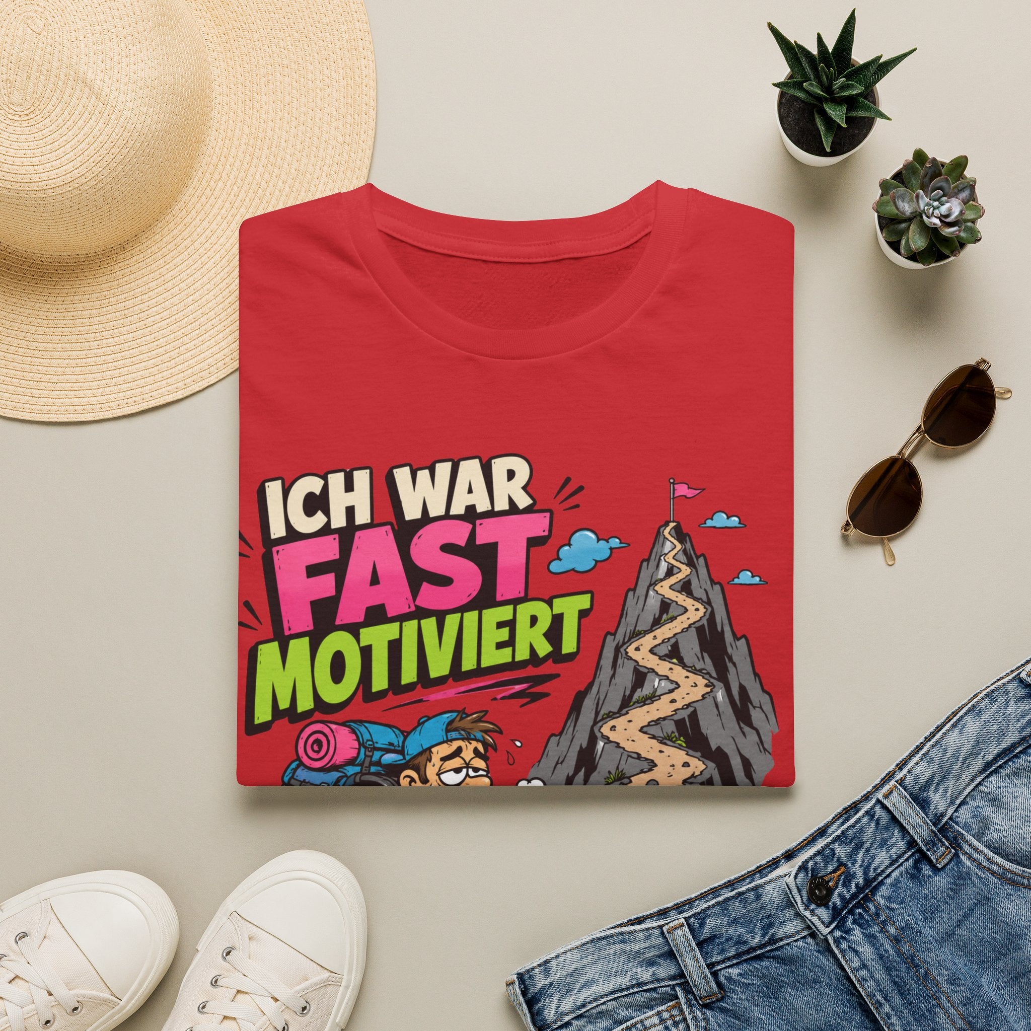 Ich War Fast Motiviert - T-Shirt
