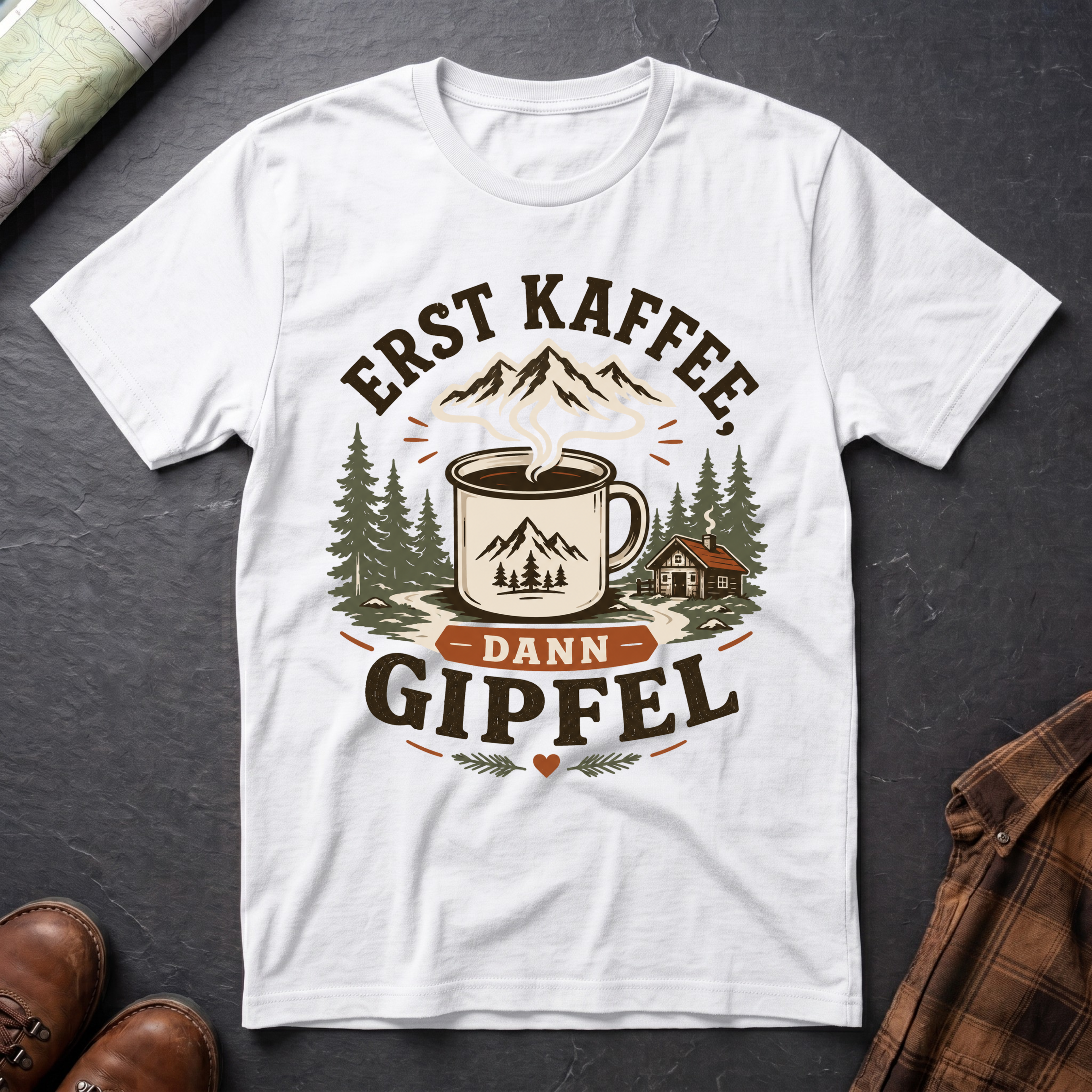 Erst Kaffee dann Gipfel - T-Shirt