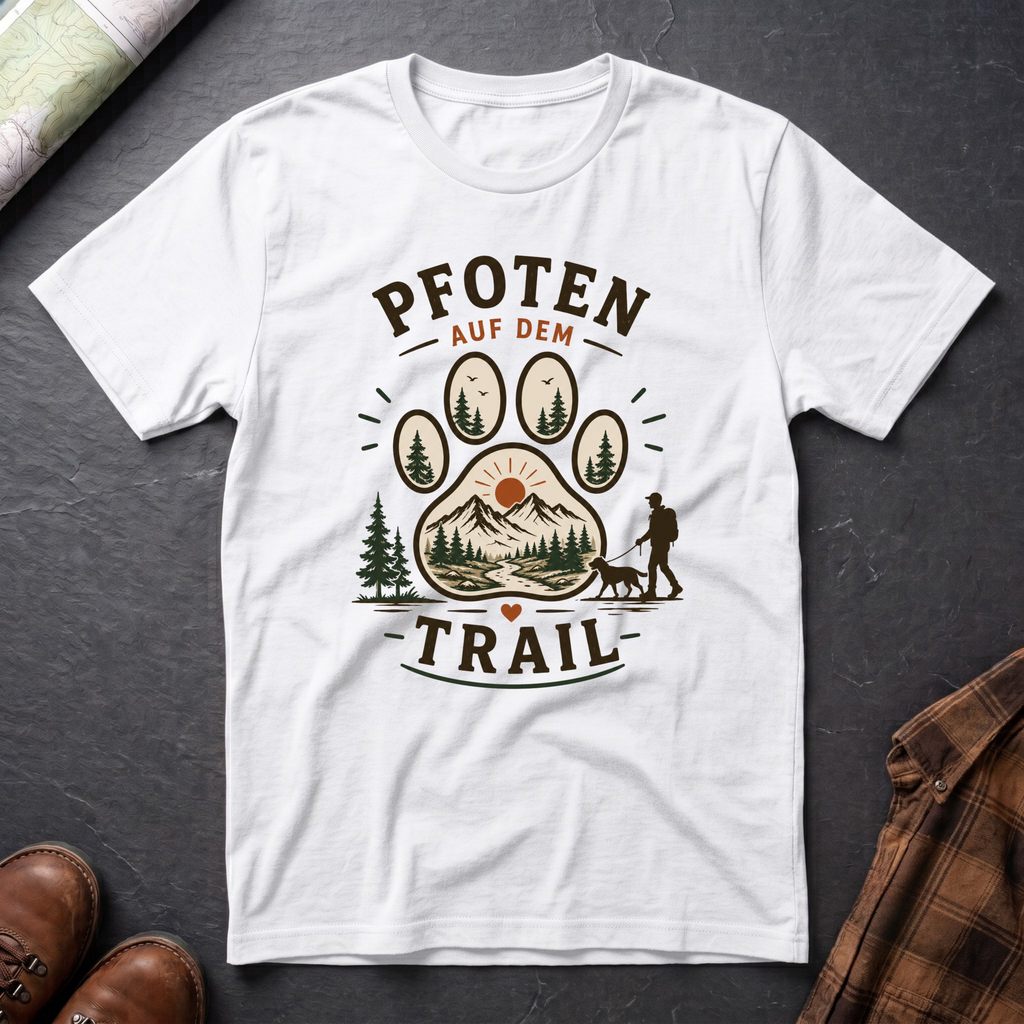 Pfoten auf dem Trail - T-Shirt