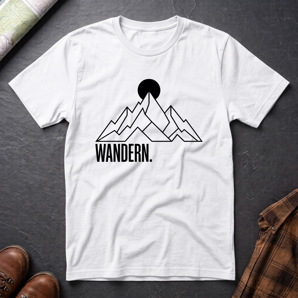 Wandern. Berg Minimal - T-Shirt
