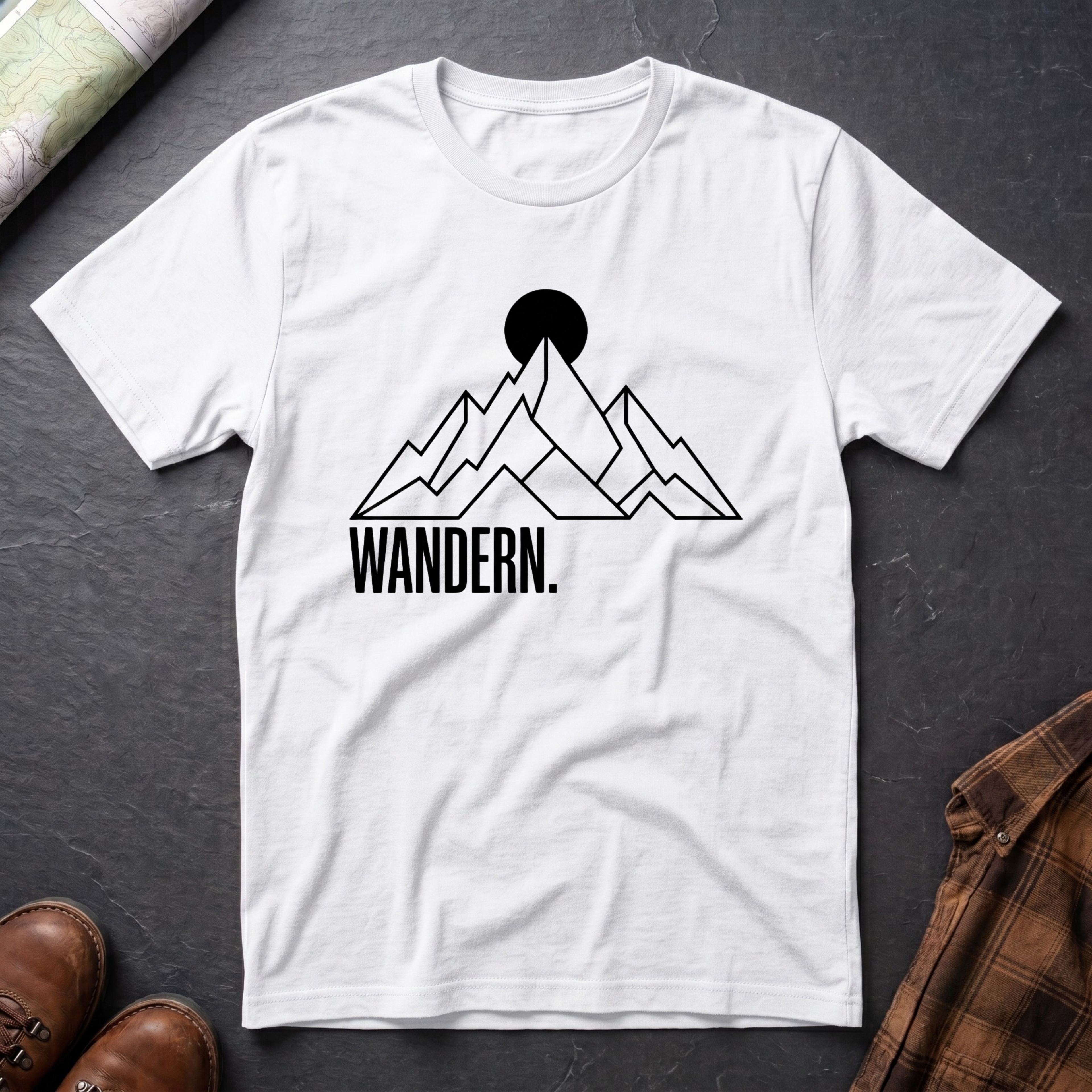 Wandern. Berg Minimal - T-Shirt