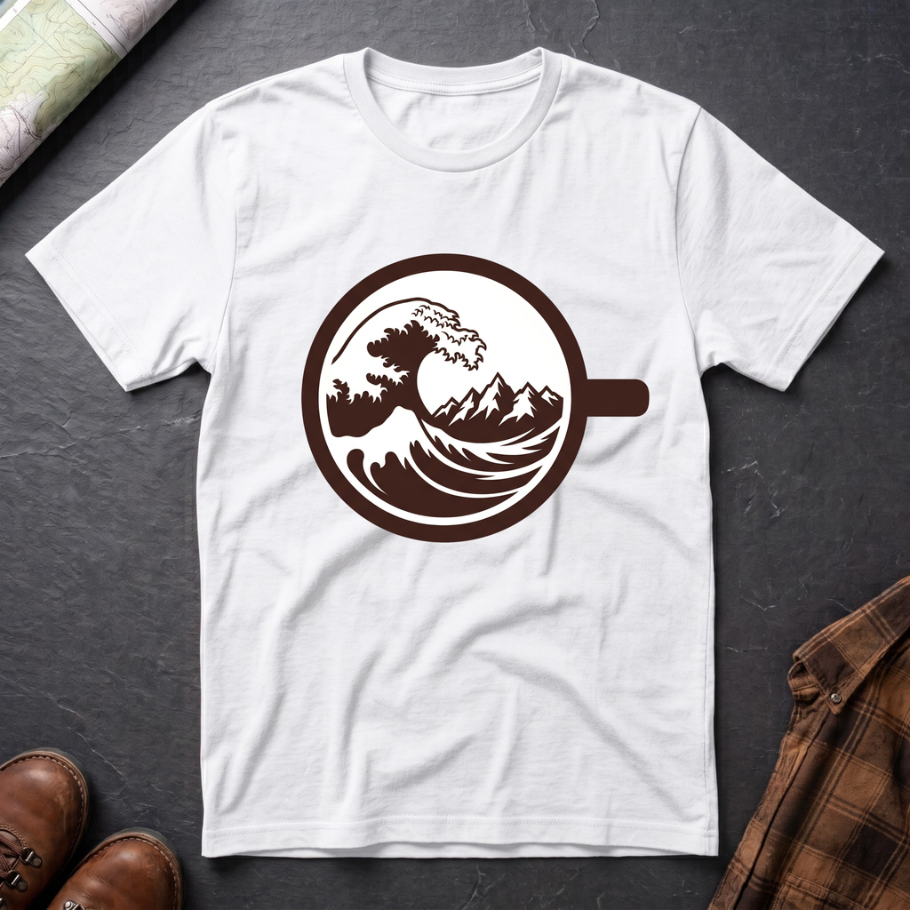 Bergwelle Kaffeetasse - T-Shirt