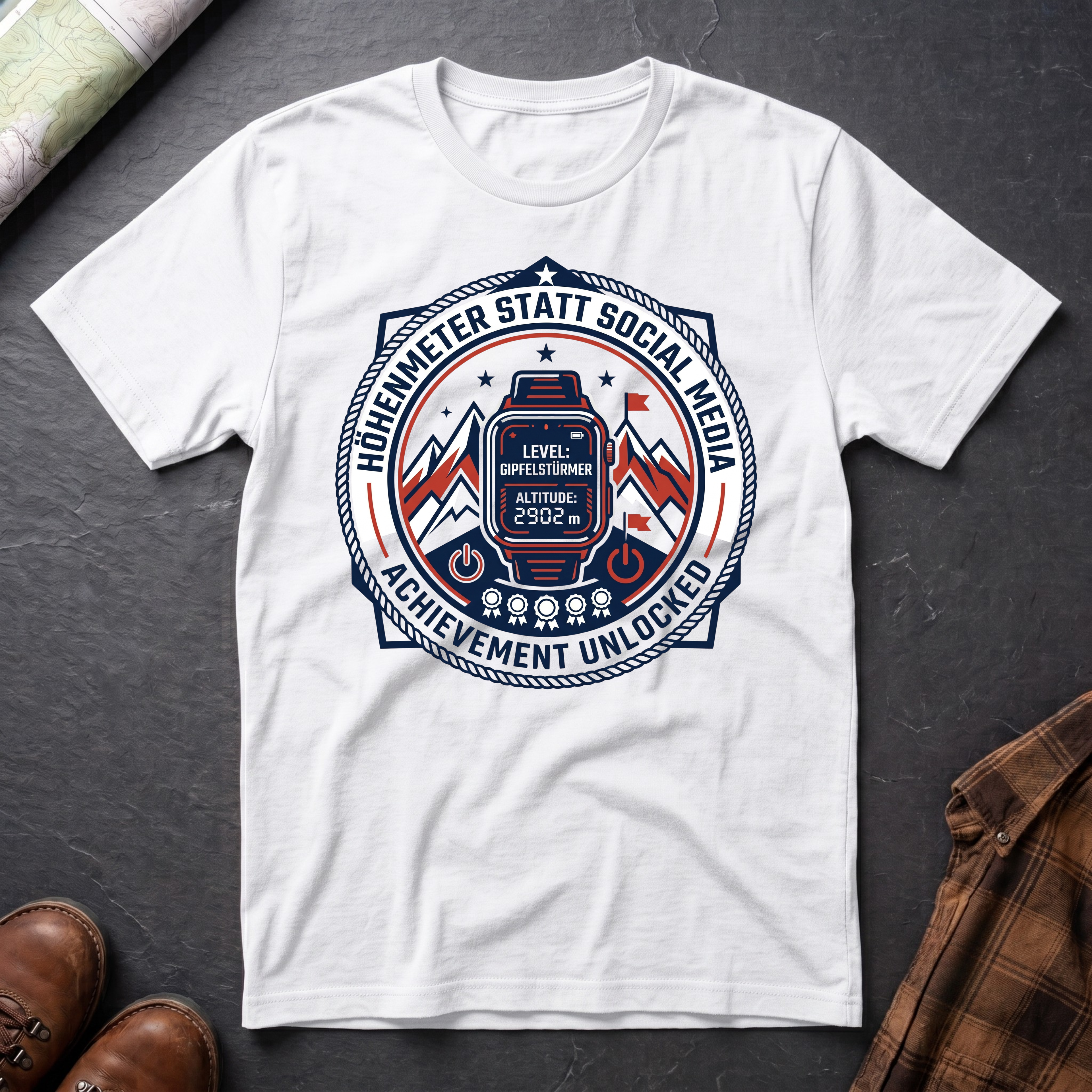 Höhenmeter Social Media - T-Shirt