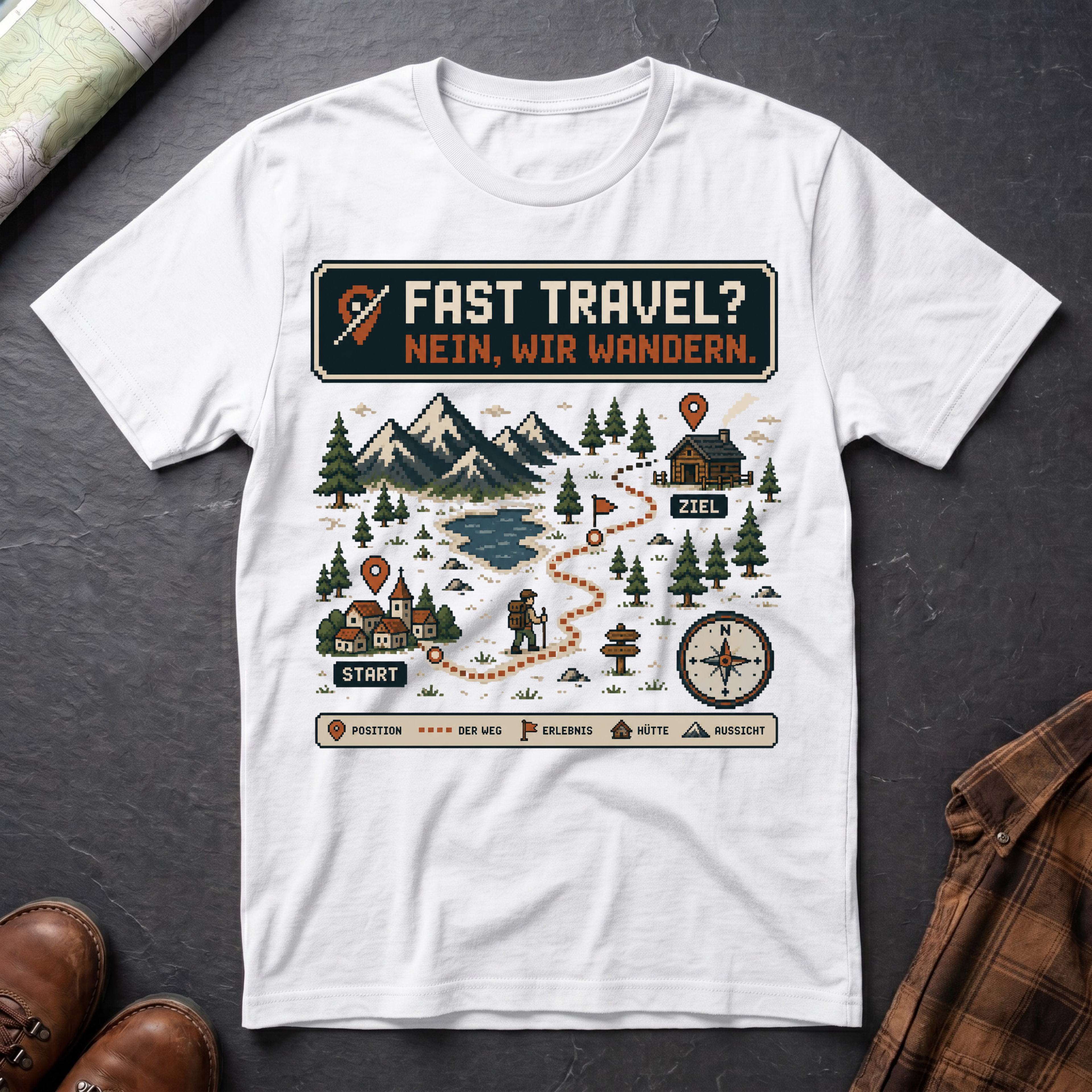 Fast Travel Wandern - T-Shirt