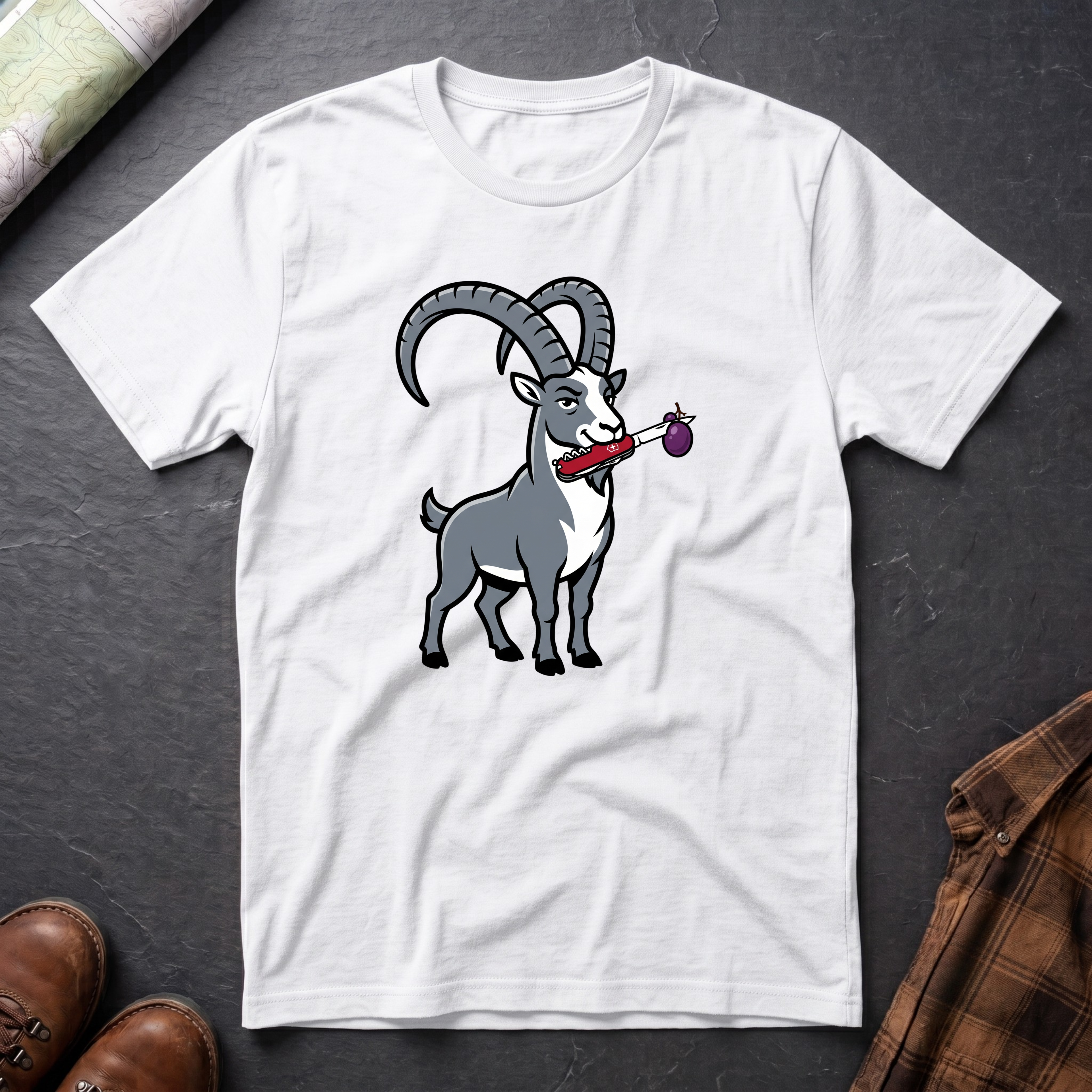 Bergziege Messer - T-Shirt