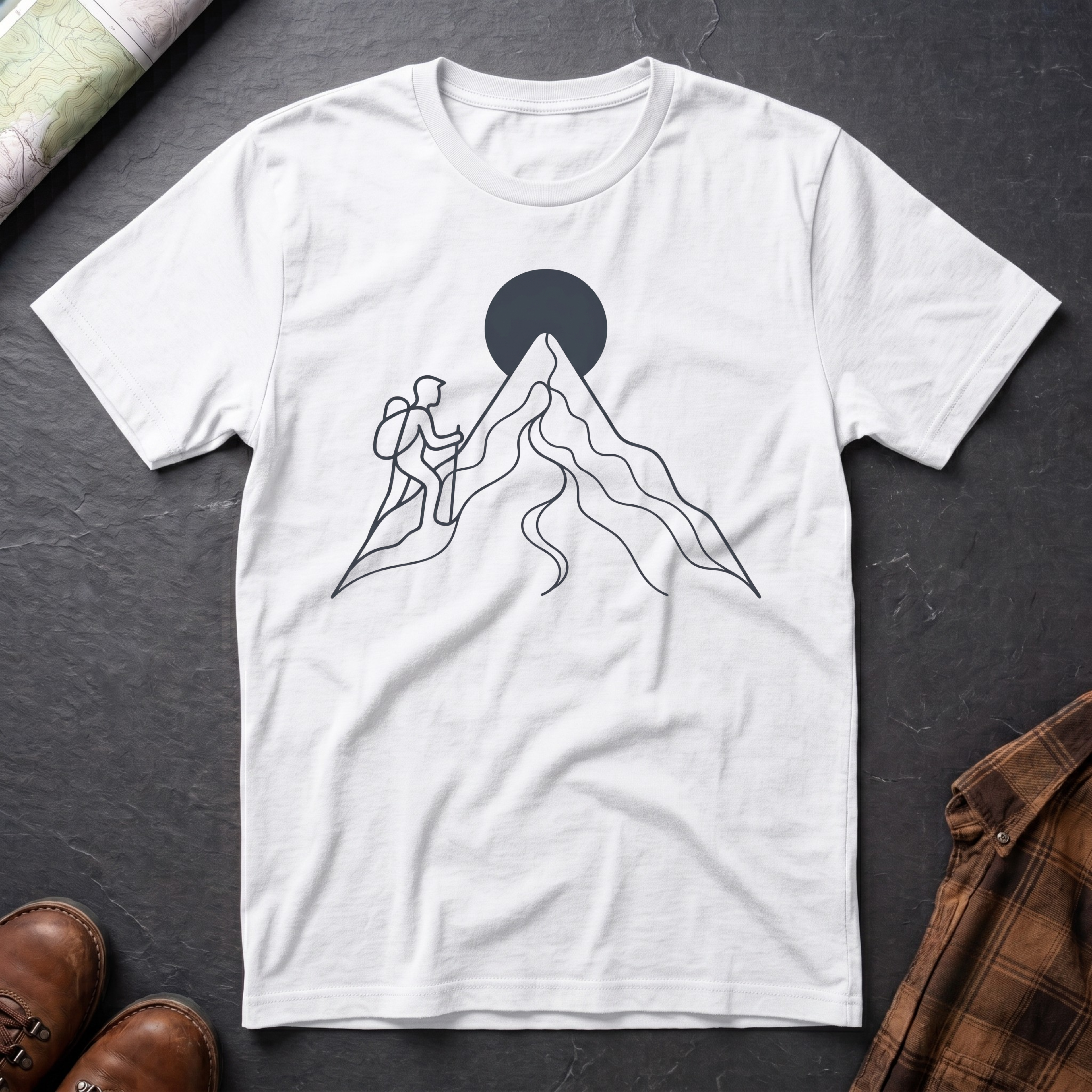 Berg Sonne Minimal - T-Shirt