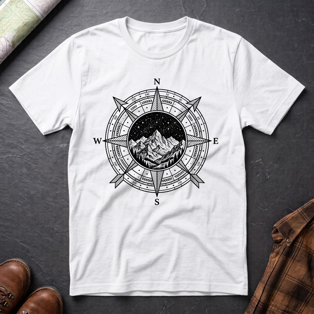 Himmelsrichtungen Berg - T-Shirt