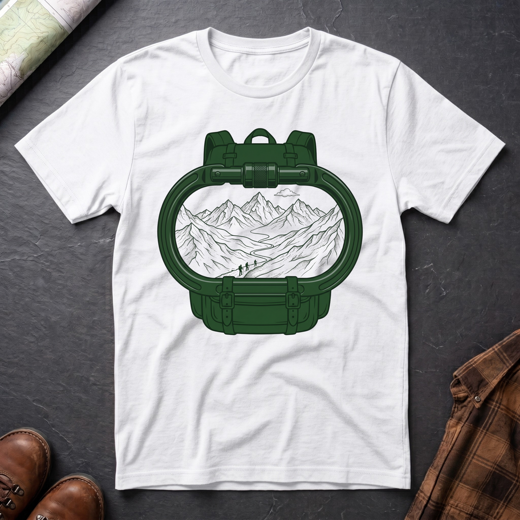 Berg-Karabiner Rucksack - T-Shirt