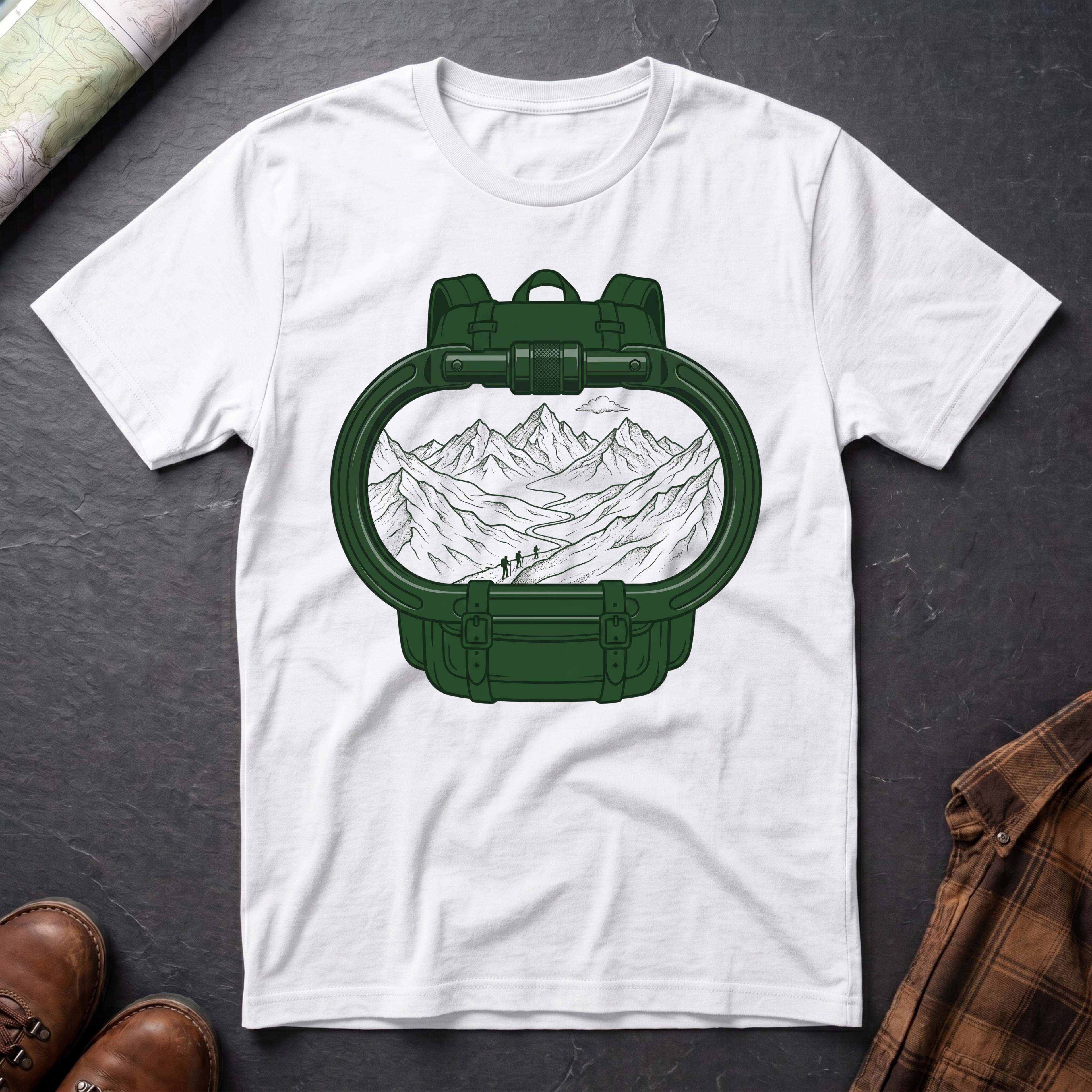 Berg-Karabiner Rucksack - T-Shirt