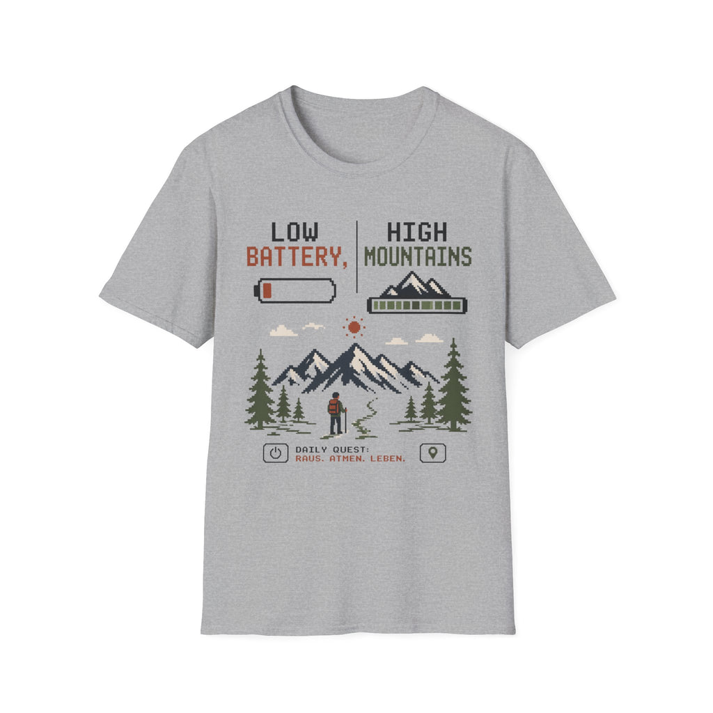 Low Battery High Mountains - T-Shirt