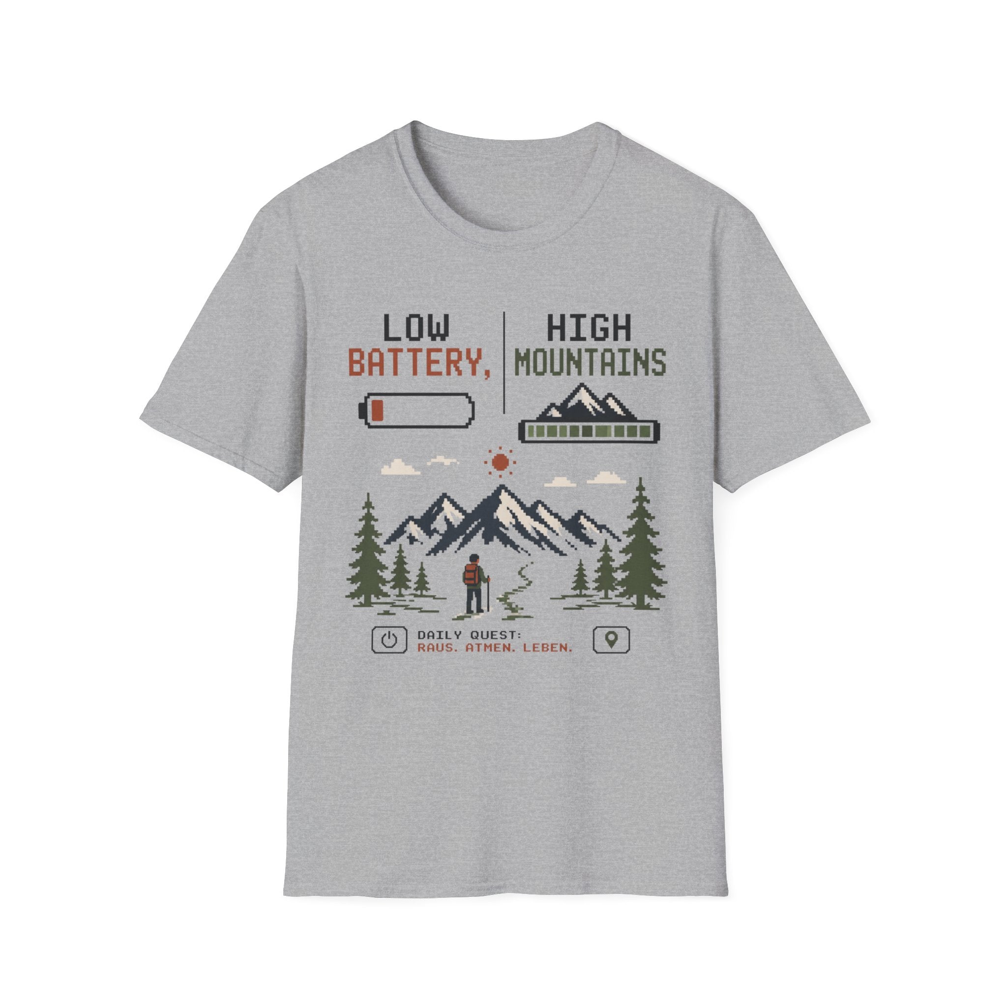 Low Battery High Mountains - T-Shirt