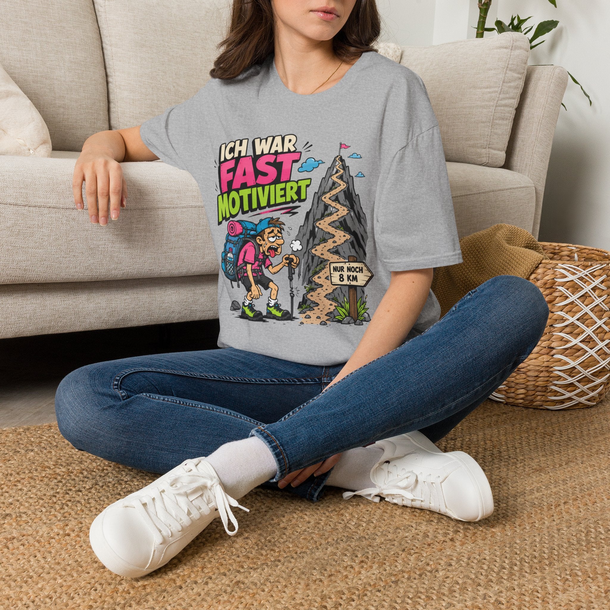 Ich War Fast Motiviert - T-Shirt