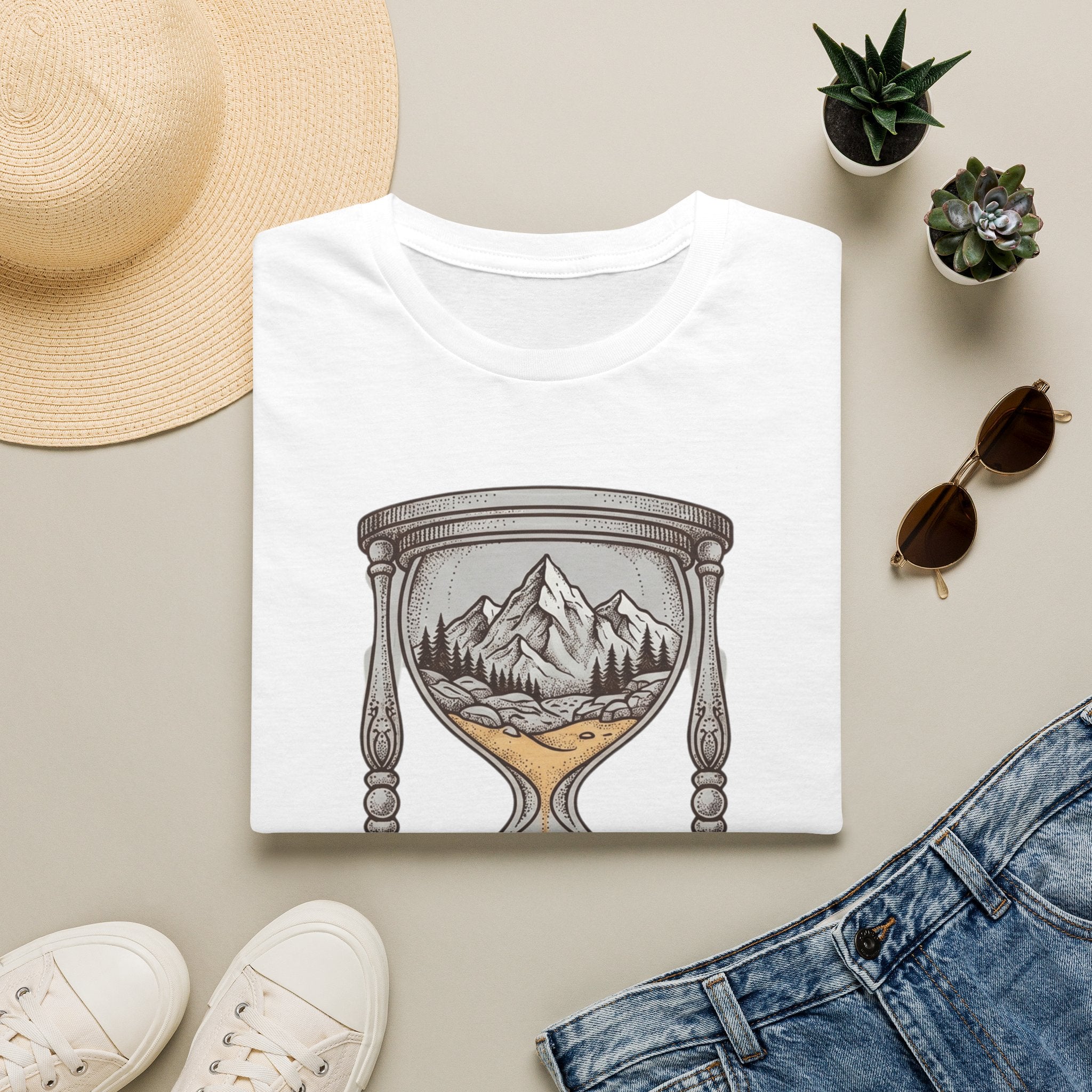 Stundenglas Berg - T-Shirt
