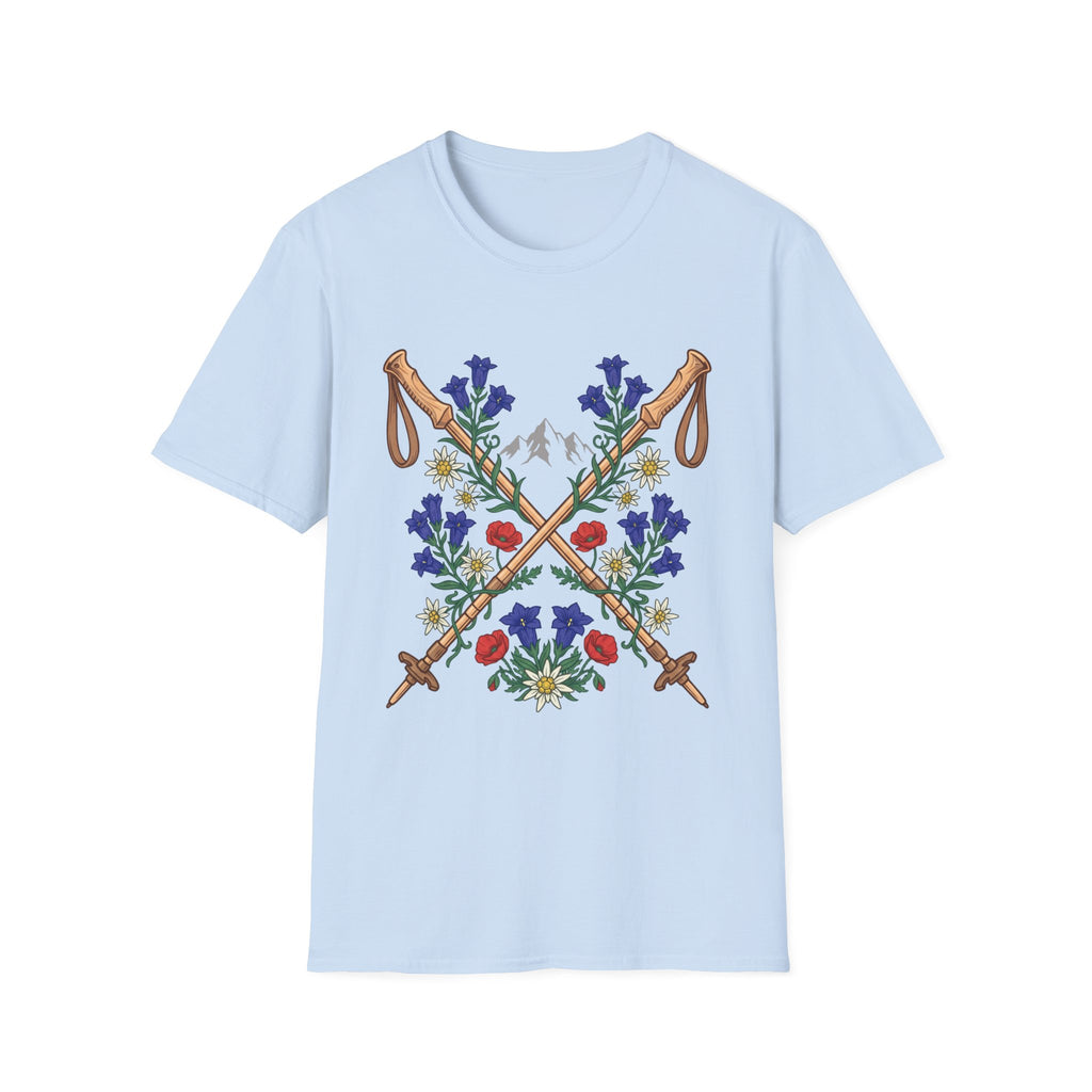 Blumen Wanderstock - T-Shirt