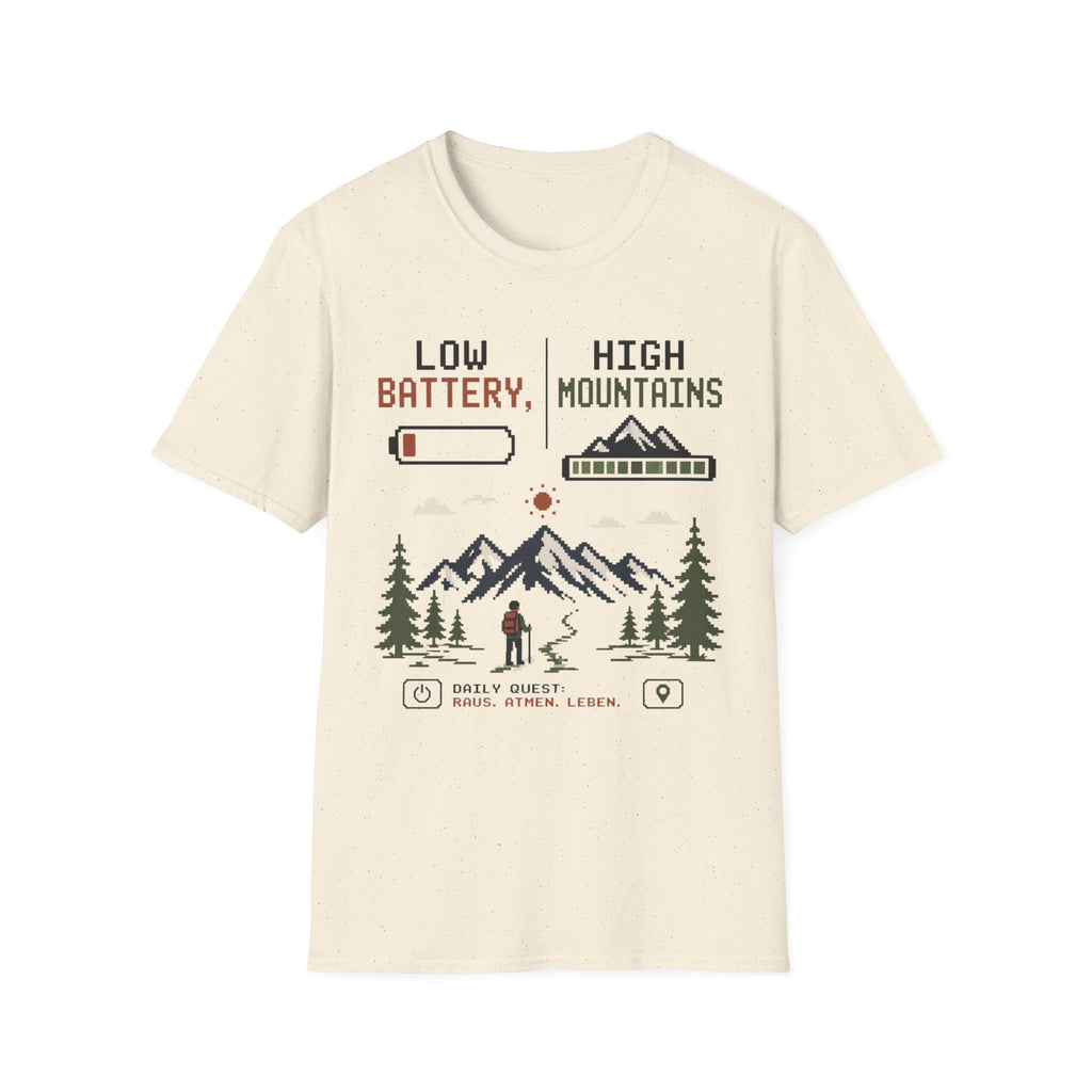 Low Battery High Mountains - T-Shirt