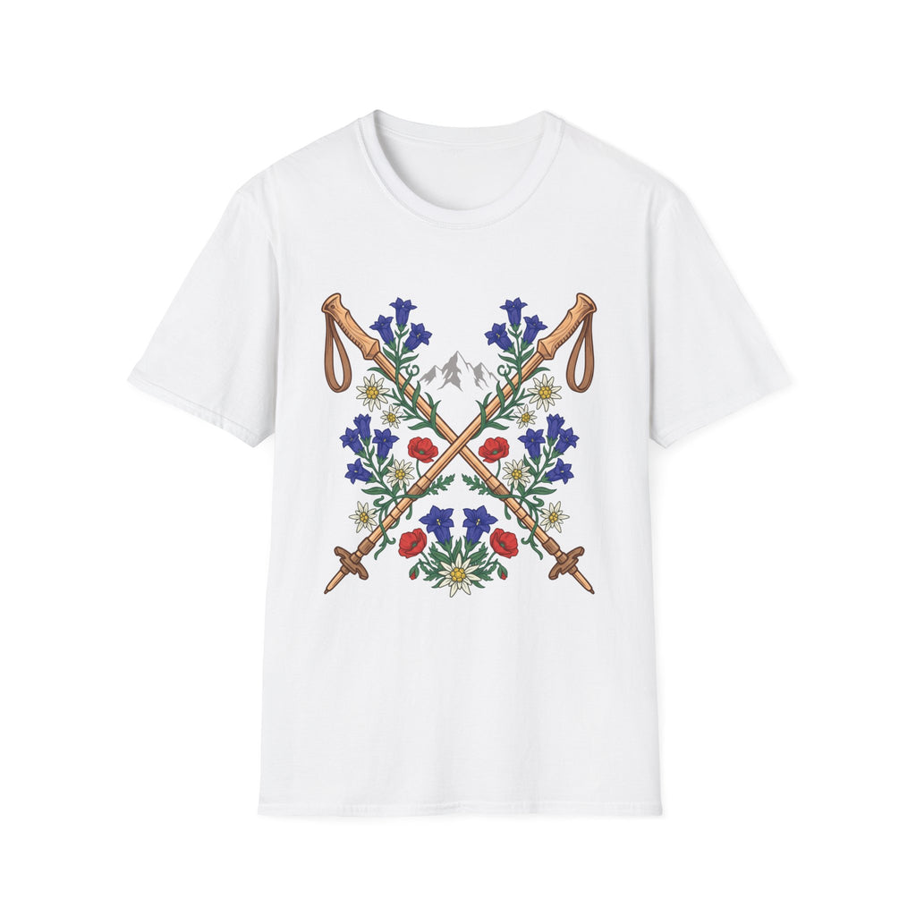 Blumen Wanderstock - T-Shirt