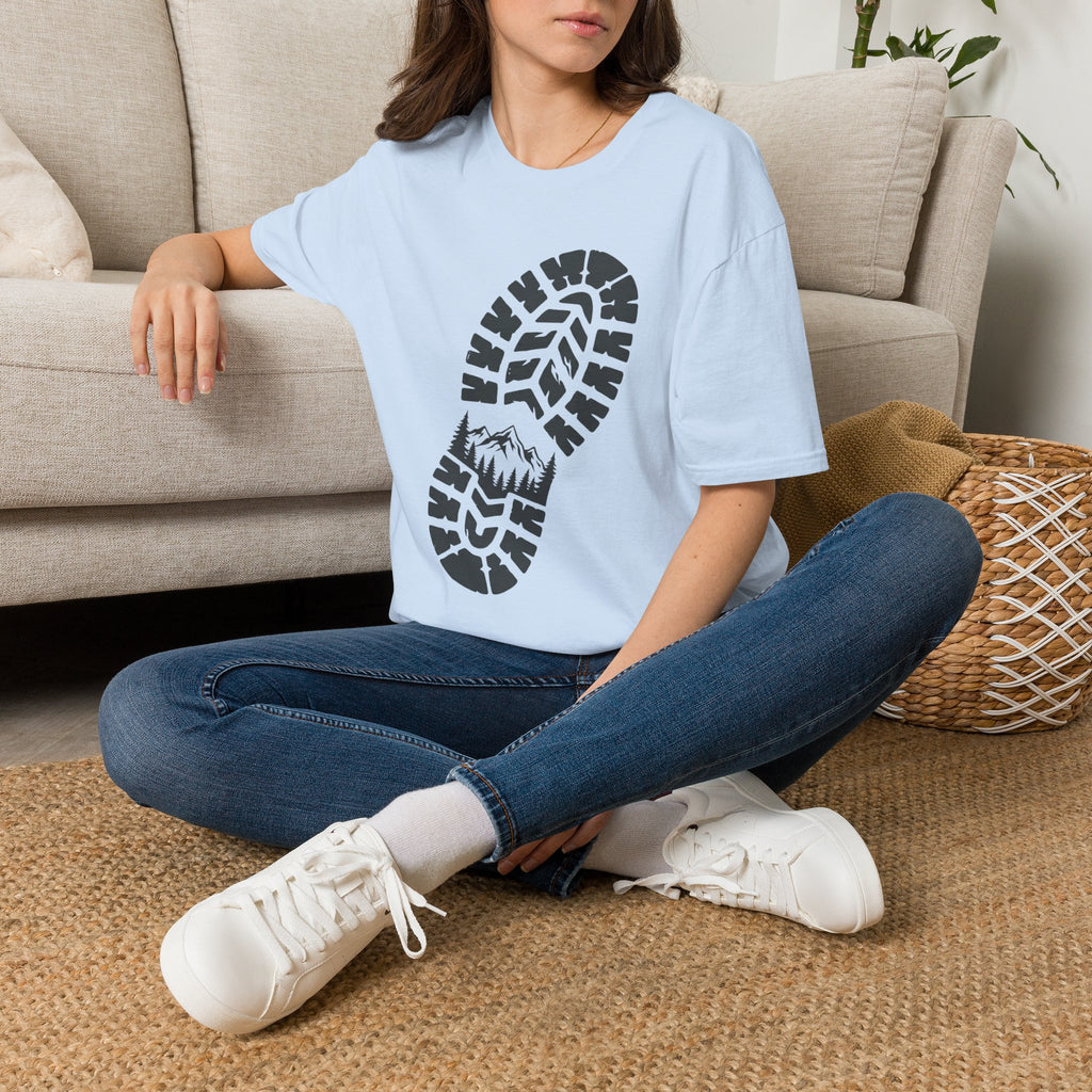 Schuhabdruck Berg 2 - T-Shirt
