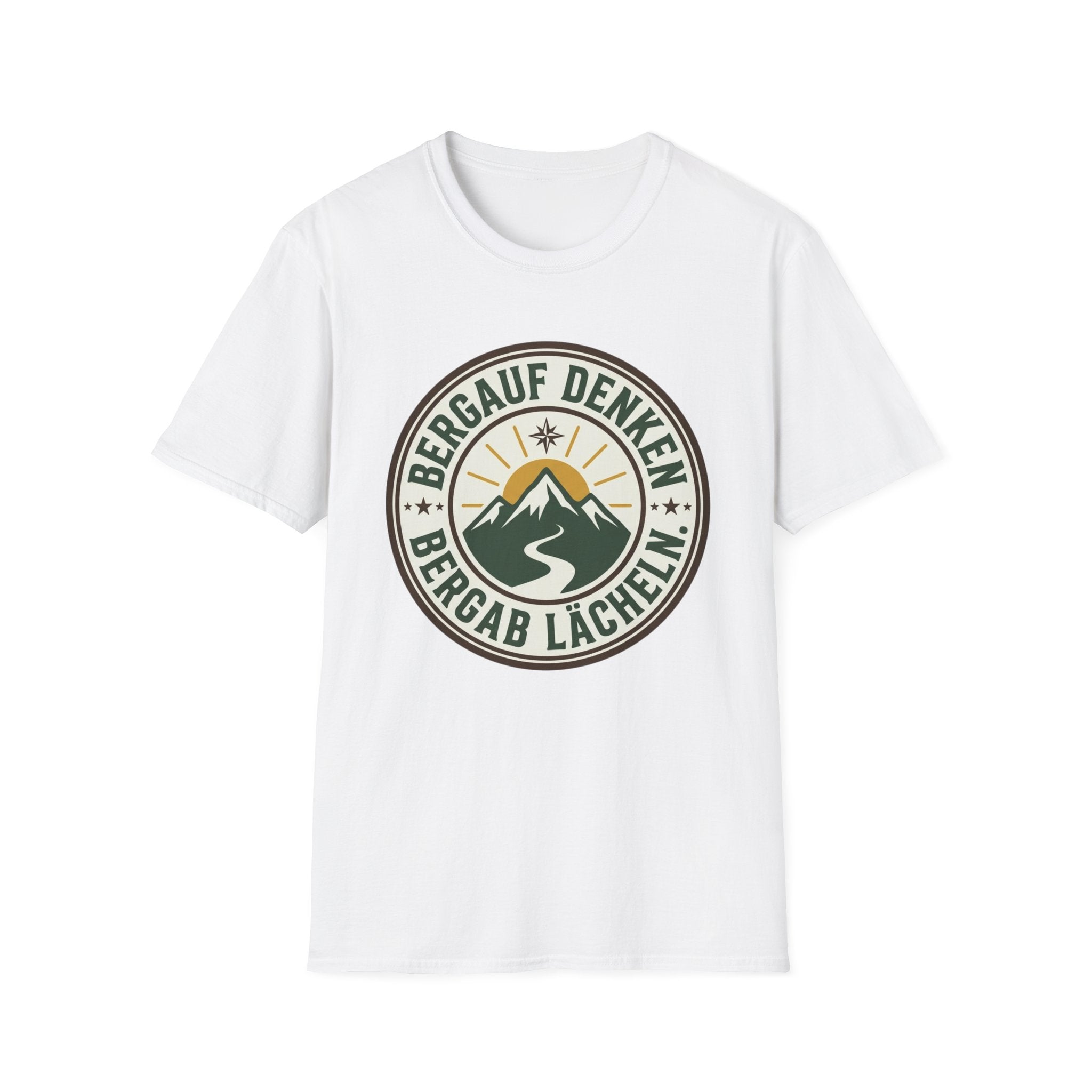 Bergauf Denken Bergab Lächeln - T-Shirt