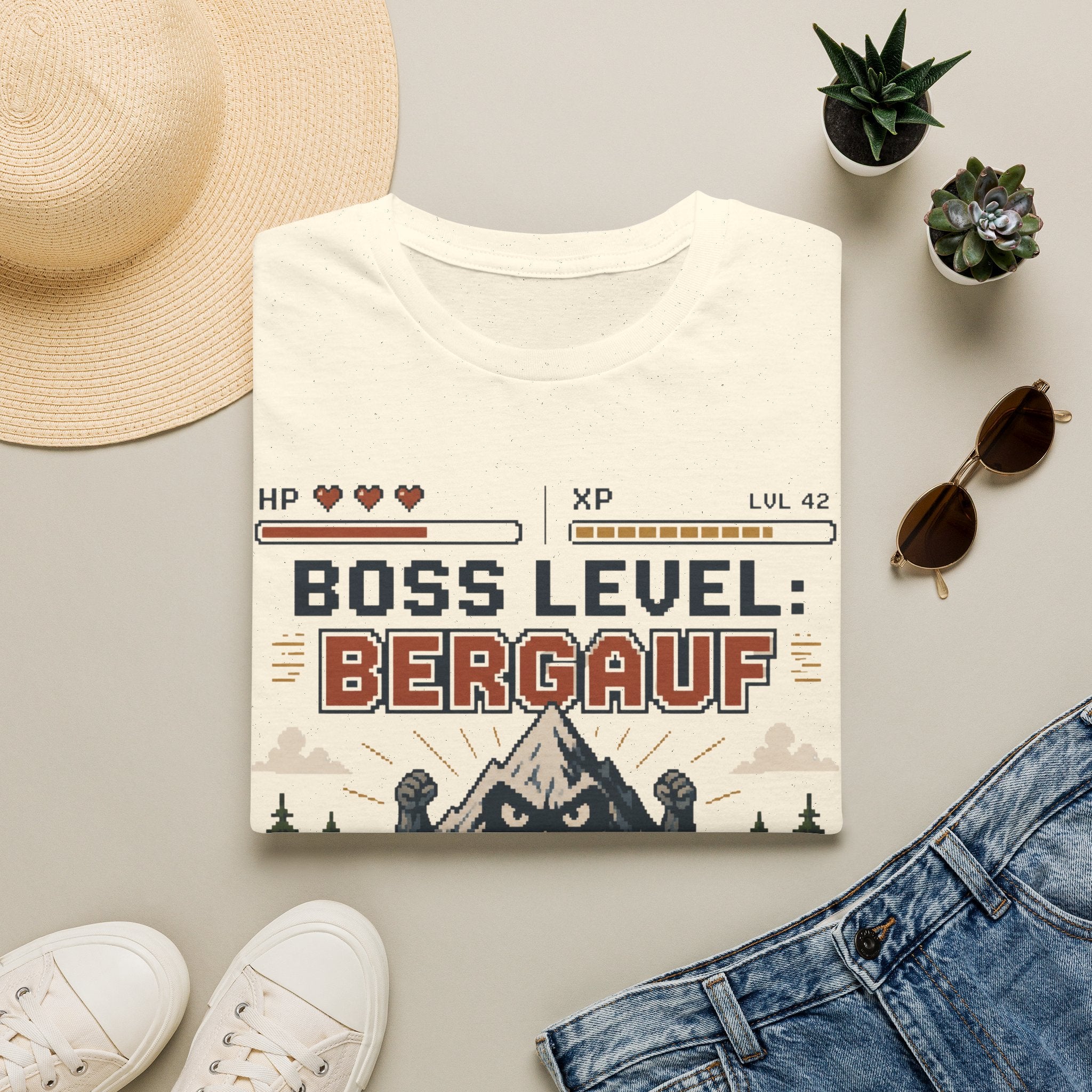 Boss Level Bergauf - T-Shirt