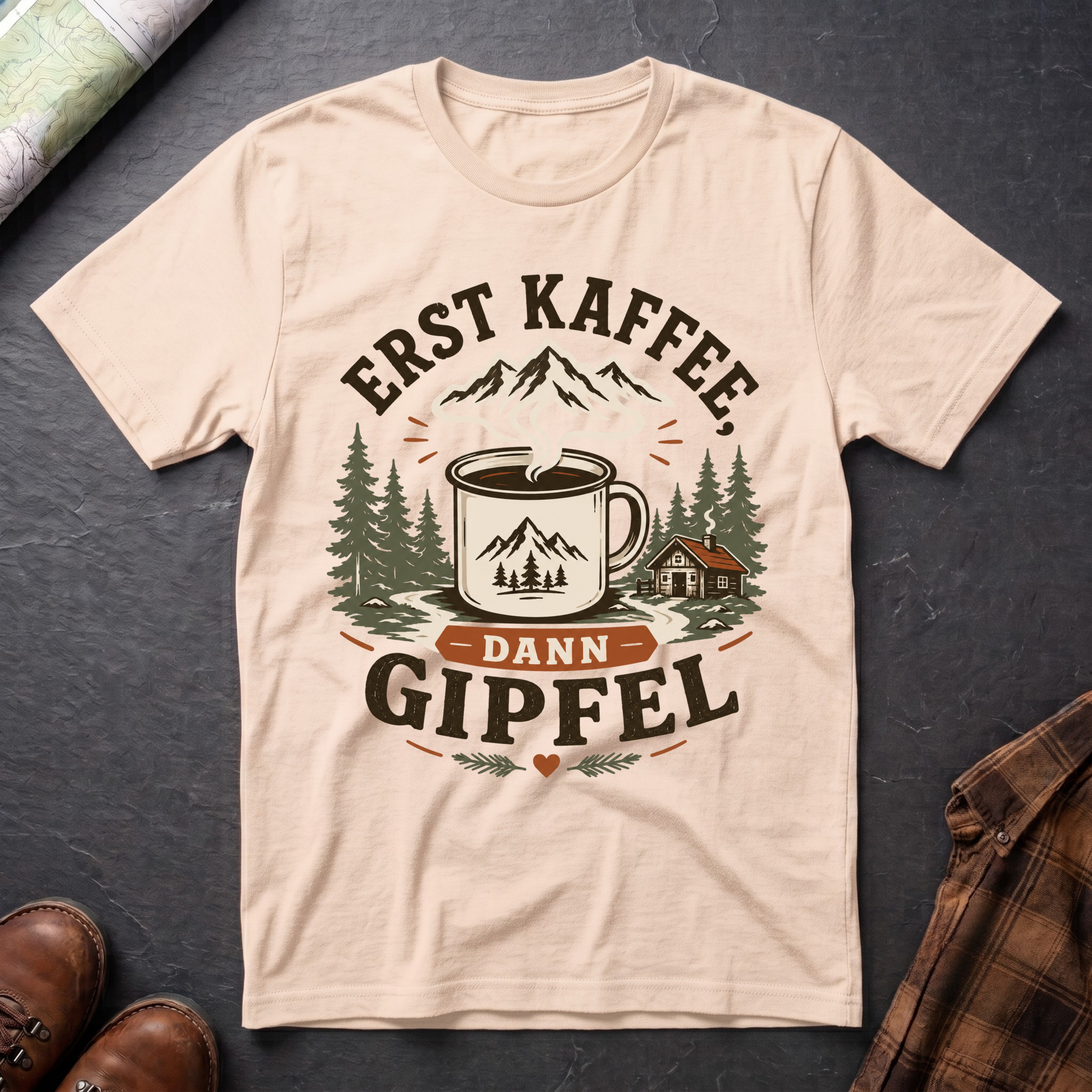 Erst Kaffee dann Gipfel - T-Shirt