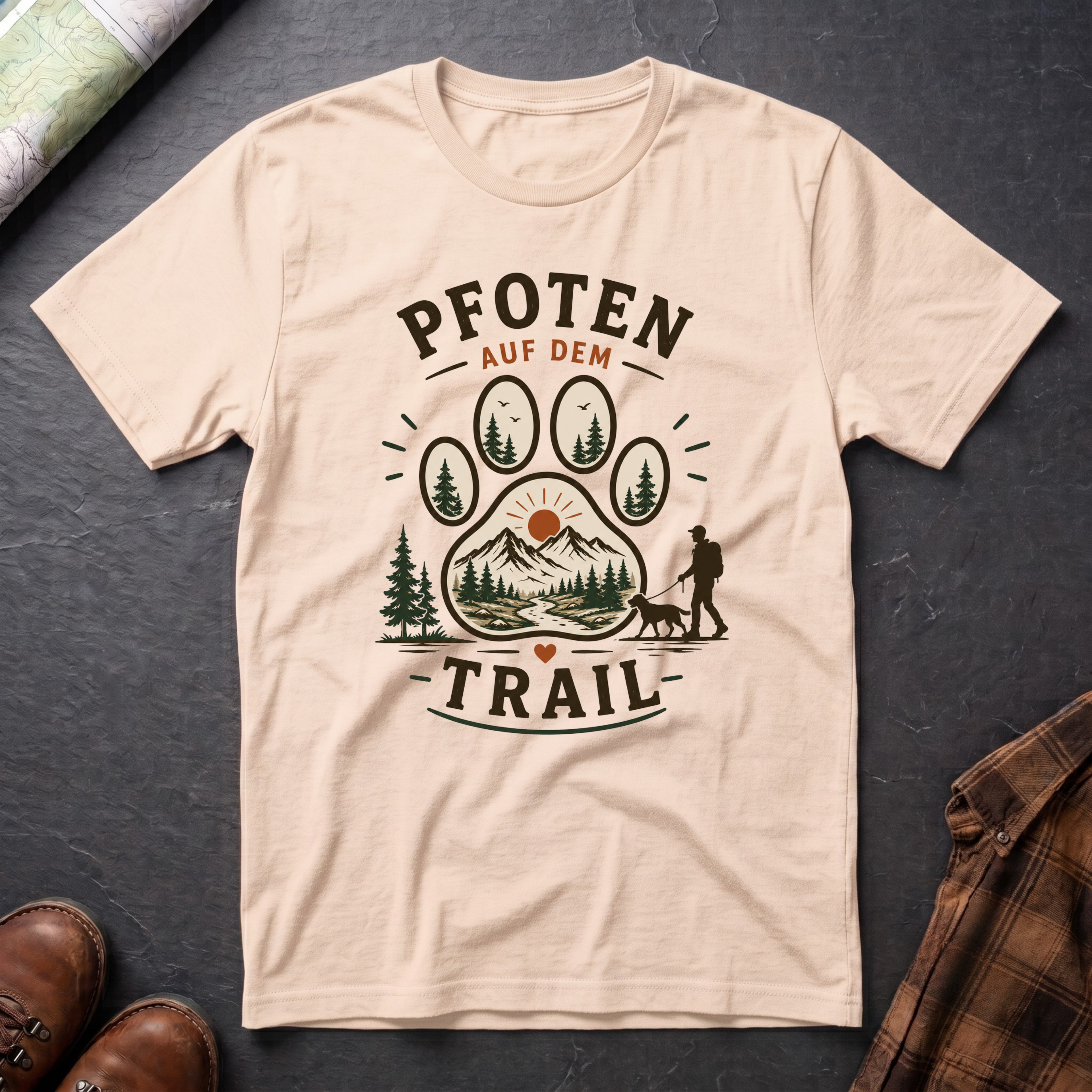 Pfoten auf dem Trail - T-Shirt