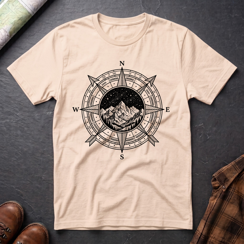 Himmelsrichtungen Berg - T-Shirt