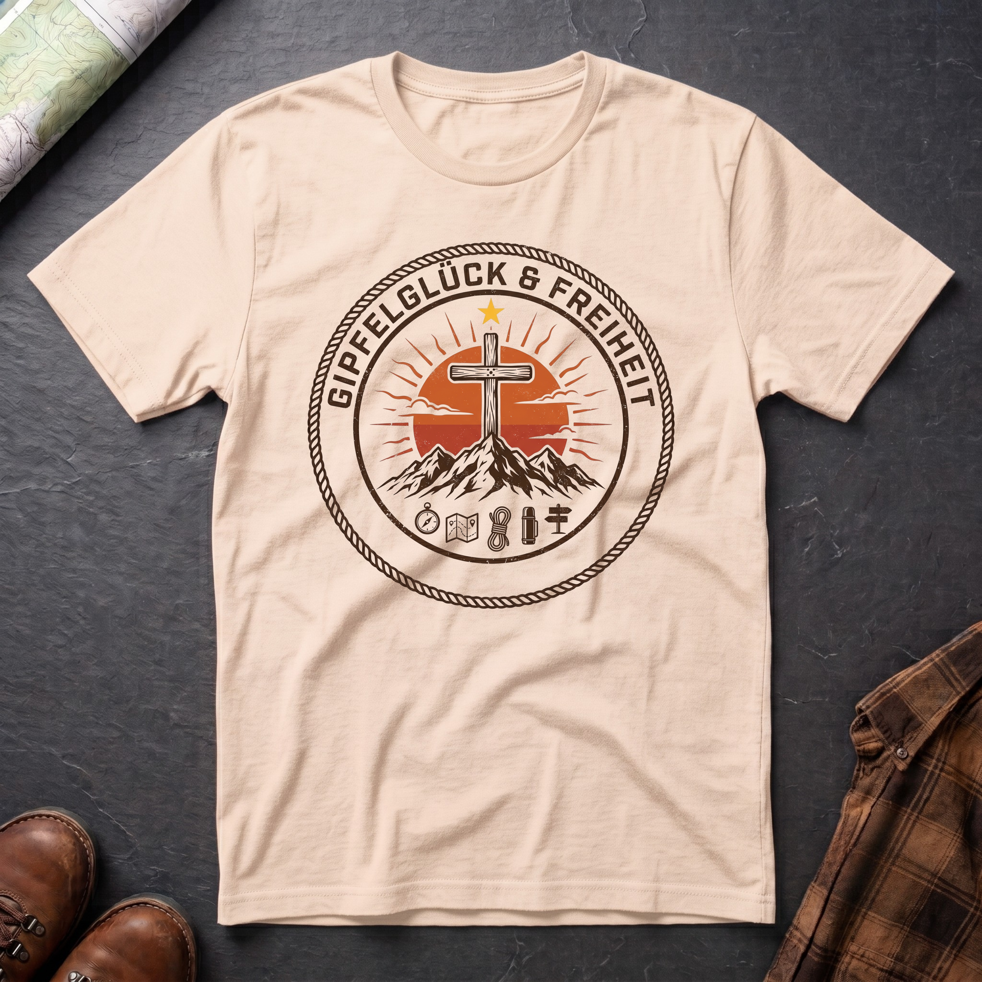 Gipfelglück Freiheit - T-Shirt