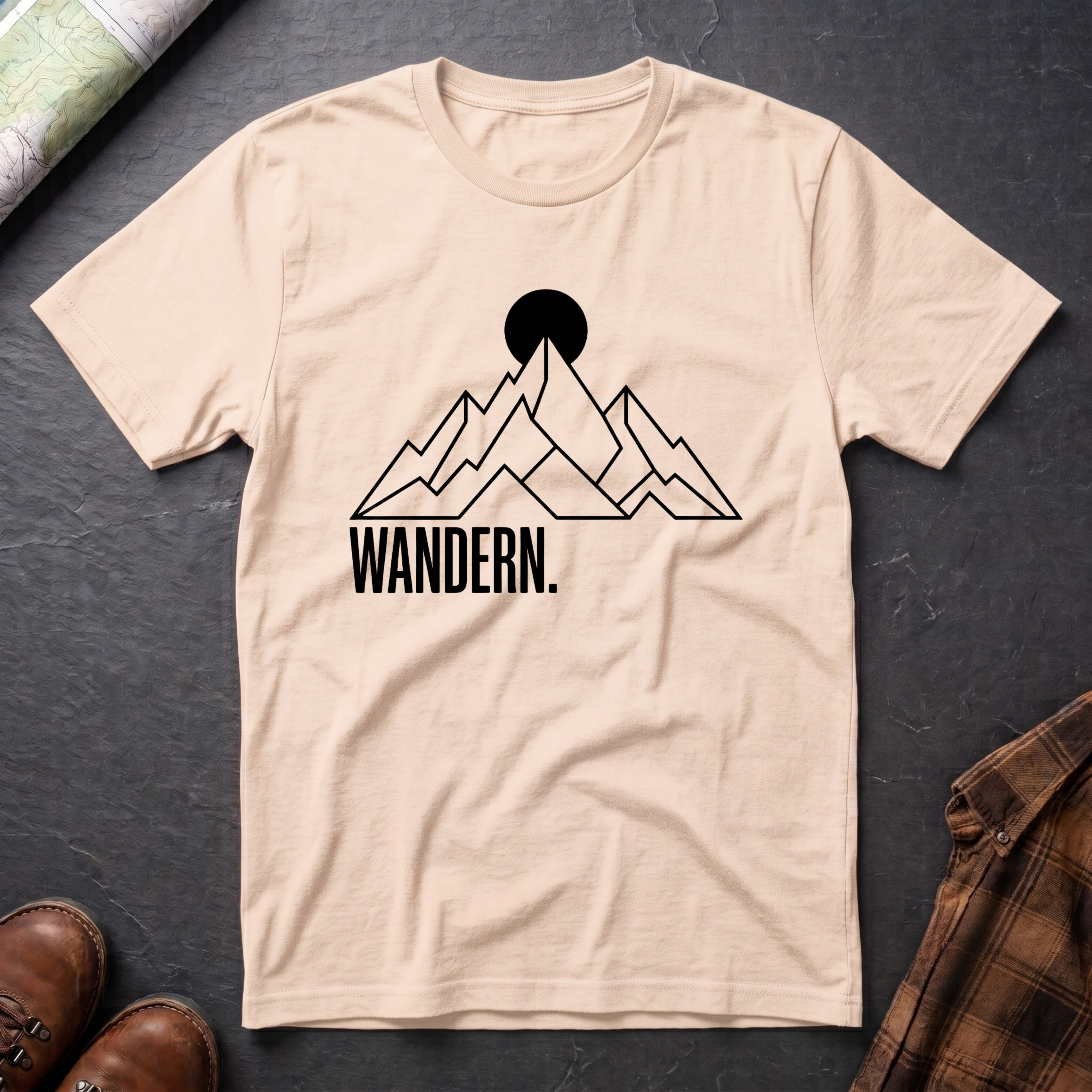 Wandern. Berg Minimal - T-Shirt