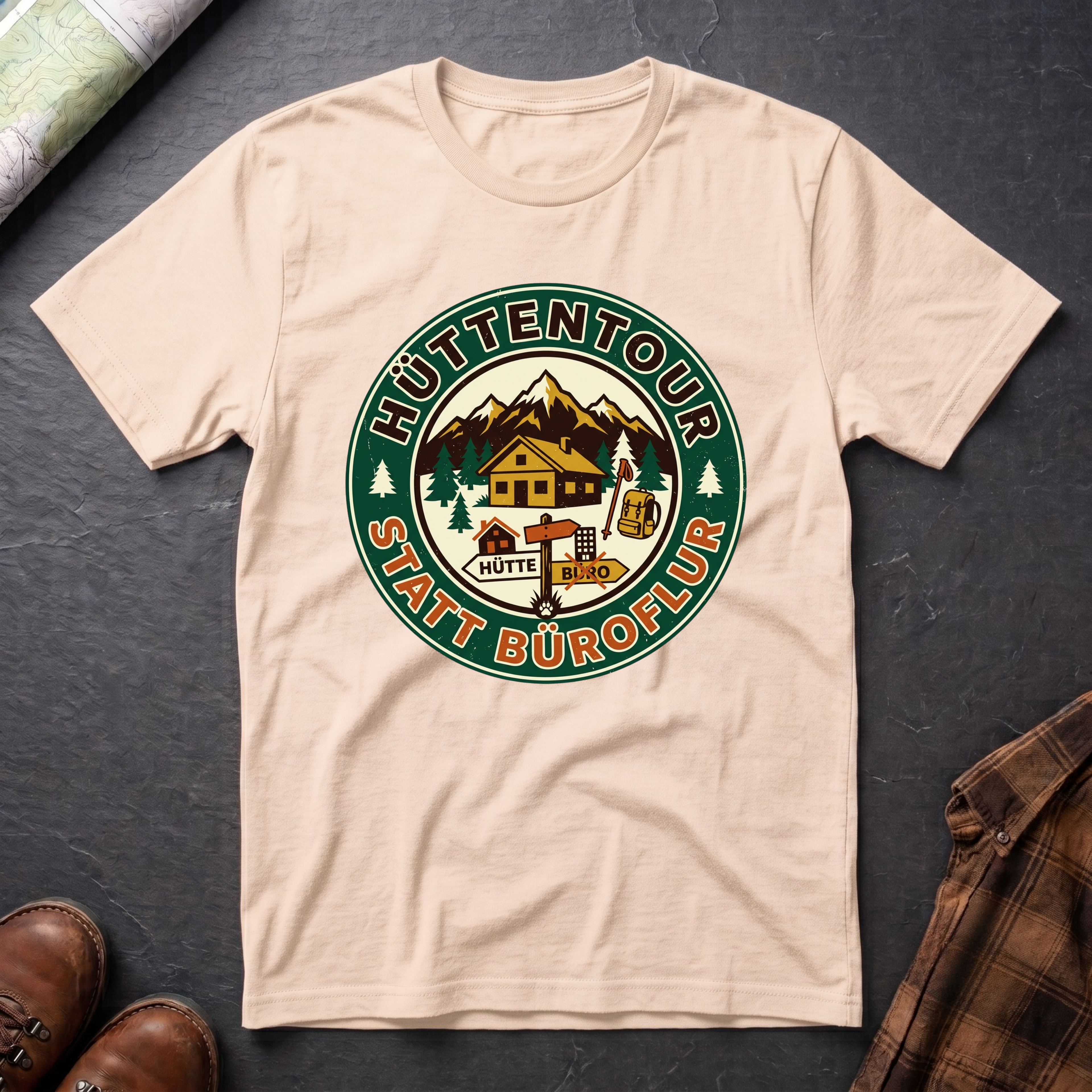 Hüttentour Büroflur 2 - T-Shirt