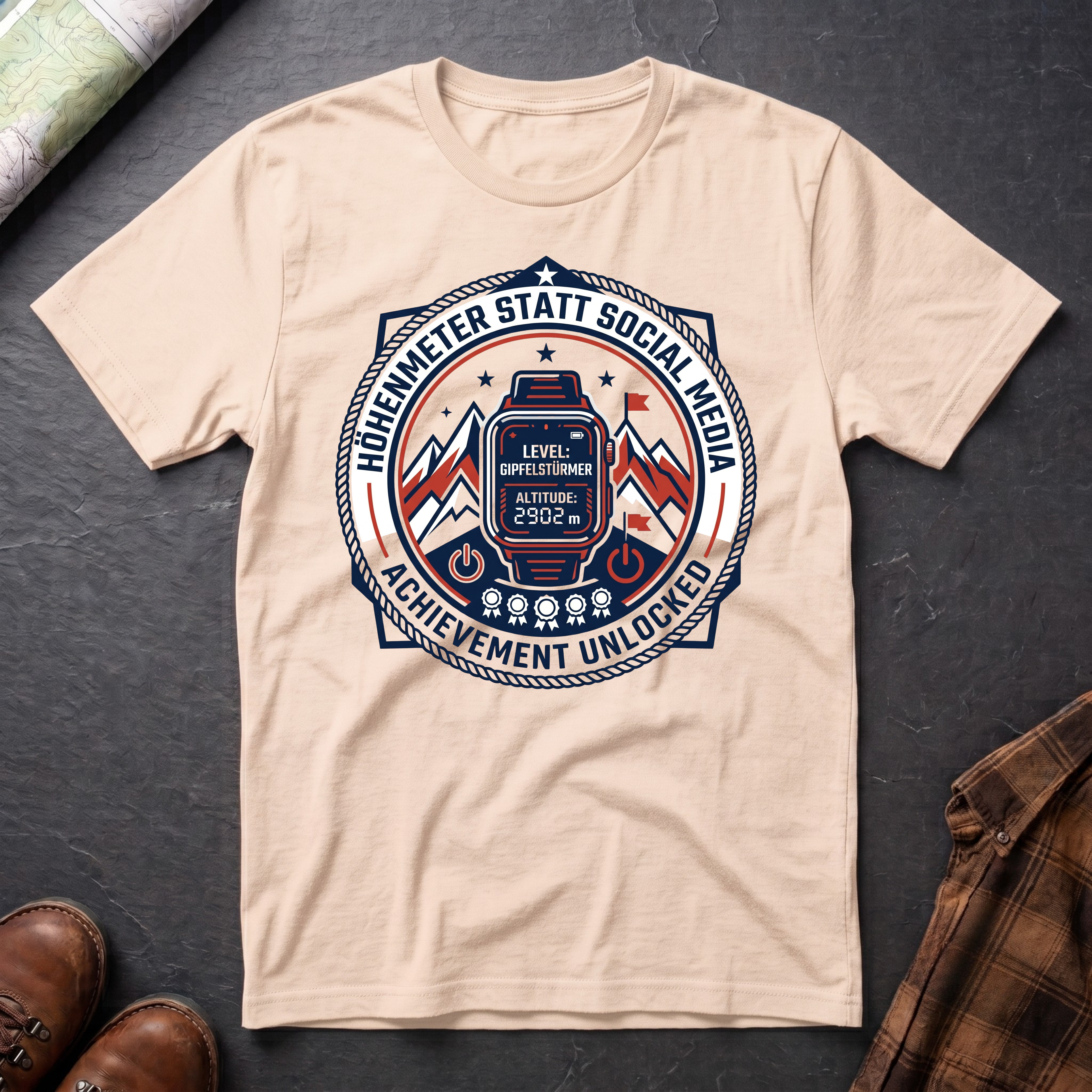 Höhenmeter Social Media - T-Shirt