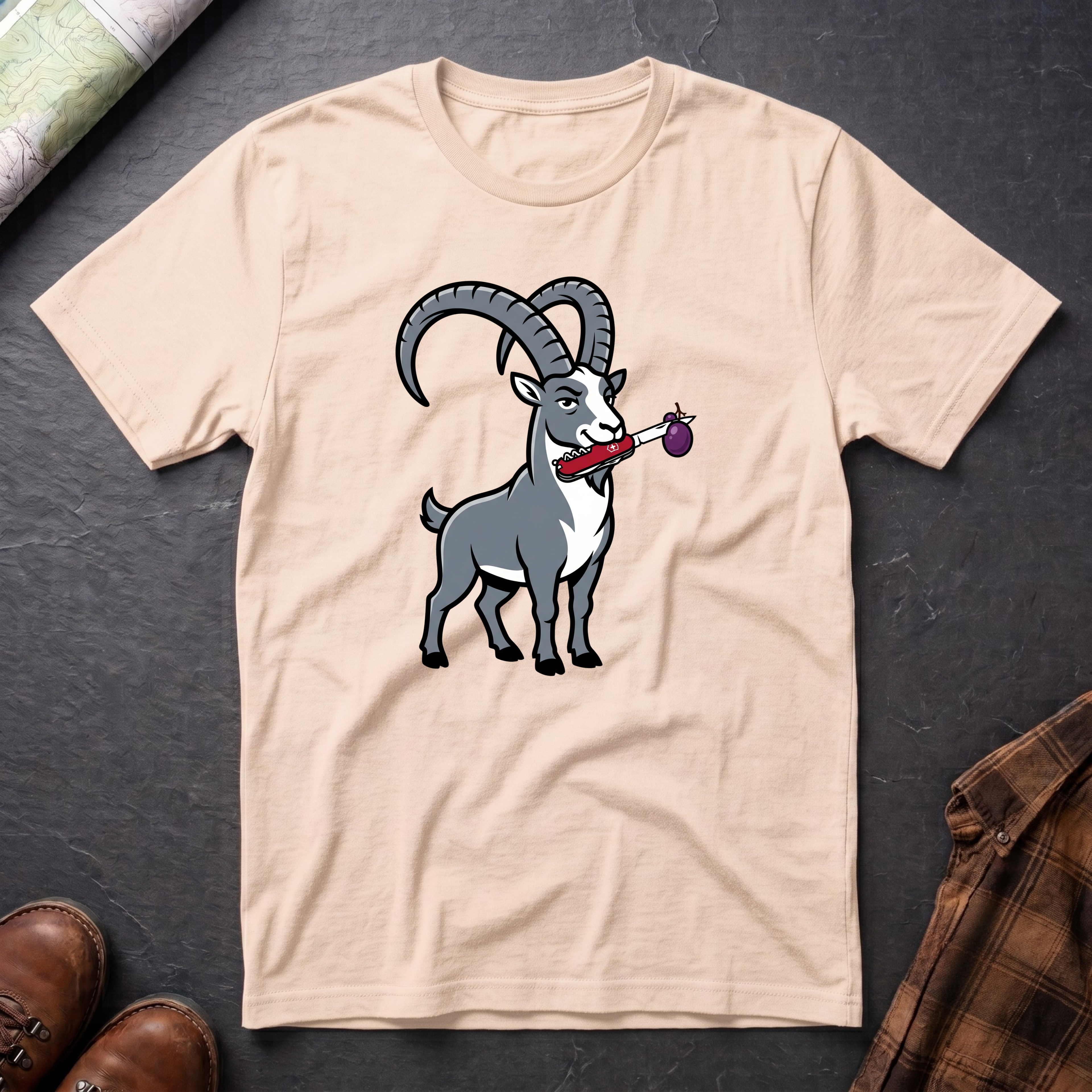 Bergziege Messer - T-Shirt