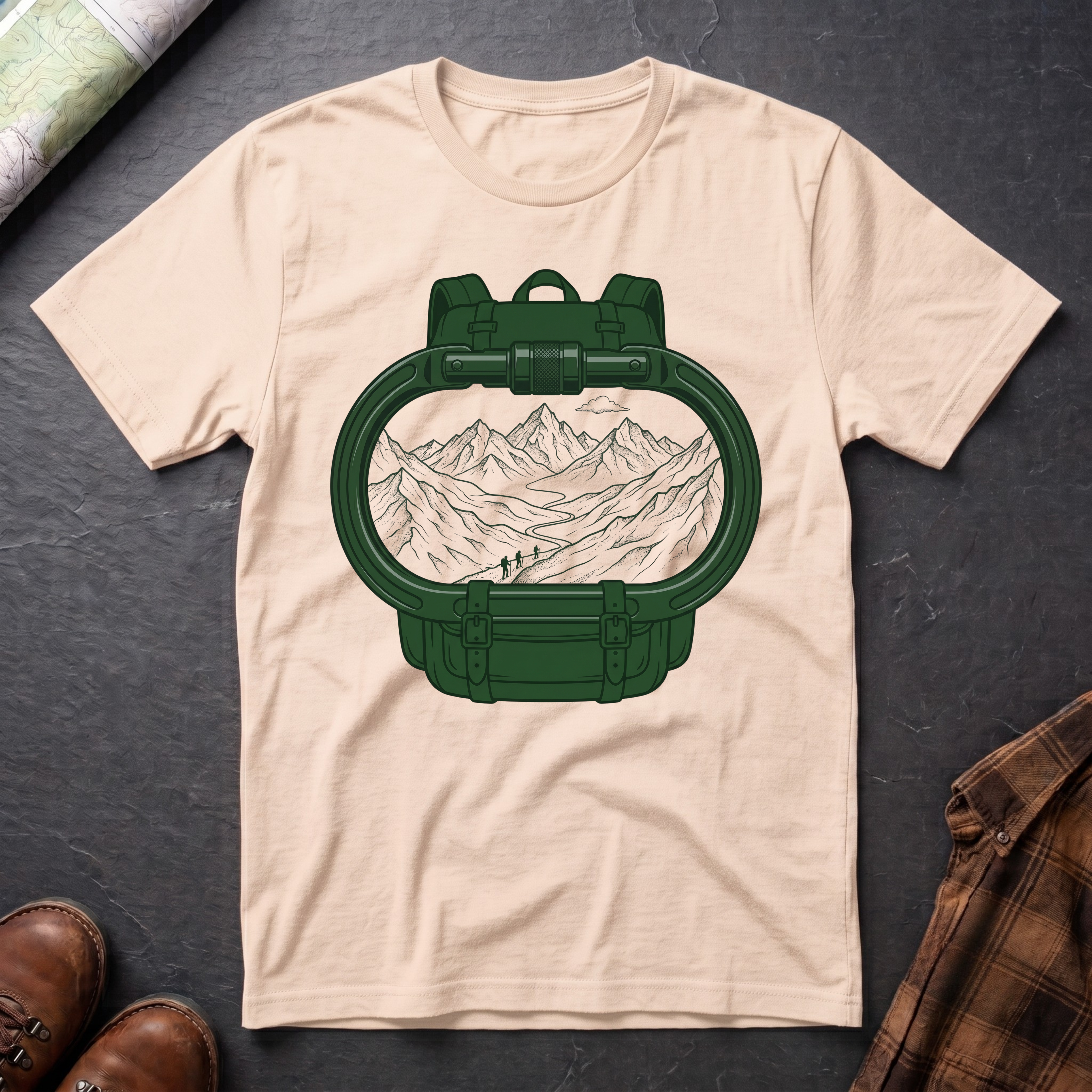 Berg-Karabiner Rucksack - T-Shirt