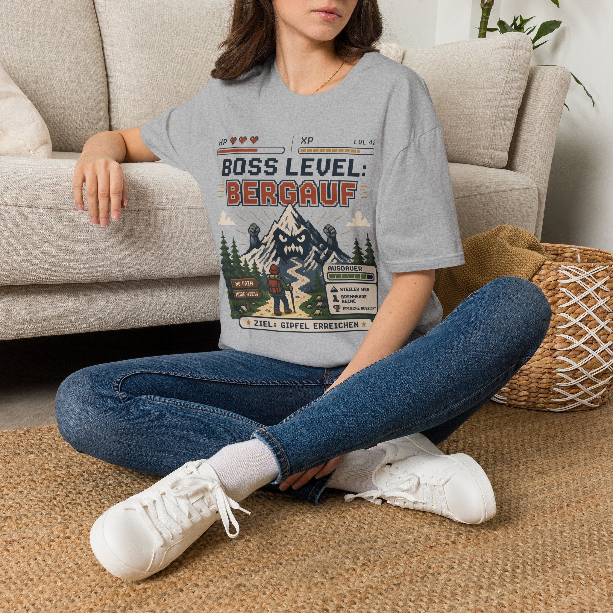 Boss Level Bergauf - T-Shirt
