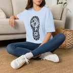 Schuhabdruck Berg - T-Shirt